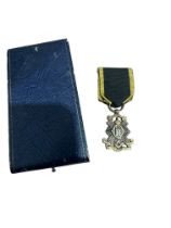 Vintage Boxed Edinburgh Rifles Lodge Masonic Medal.