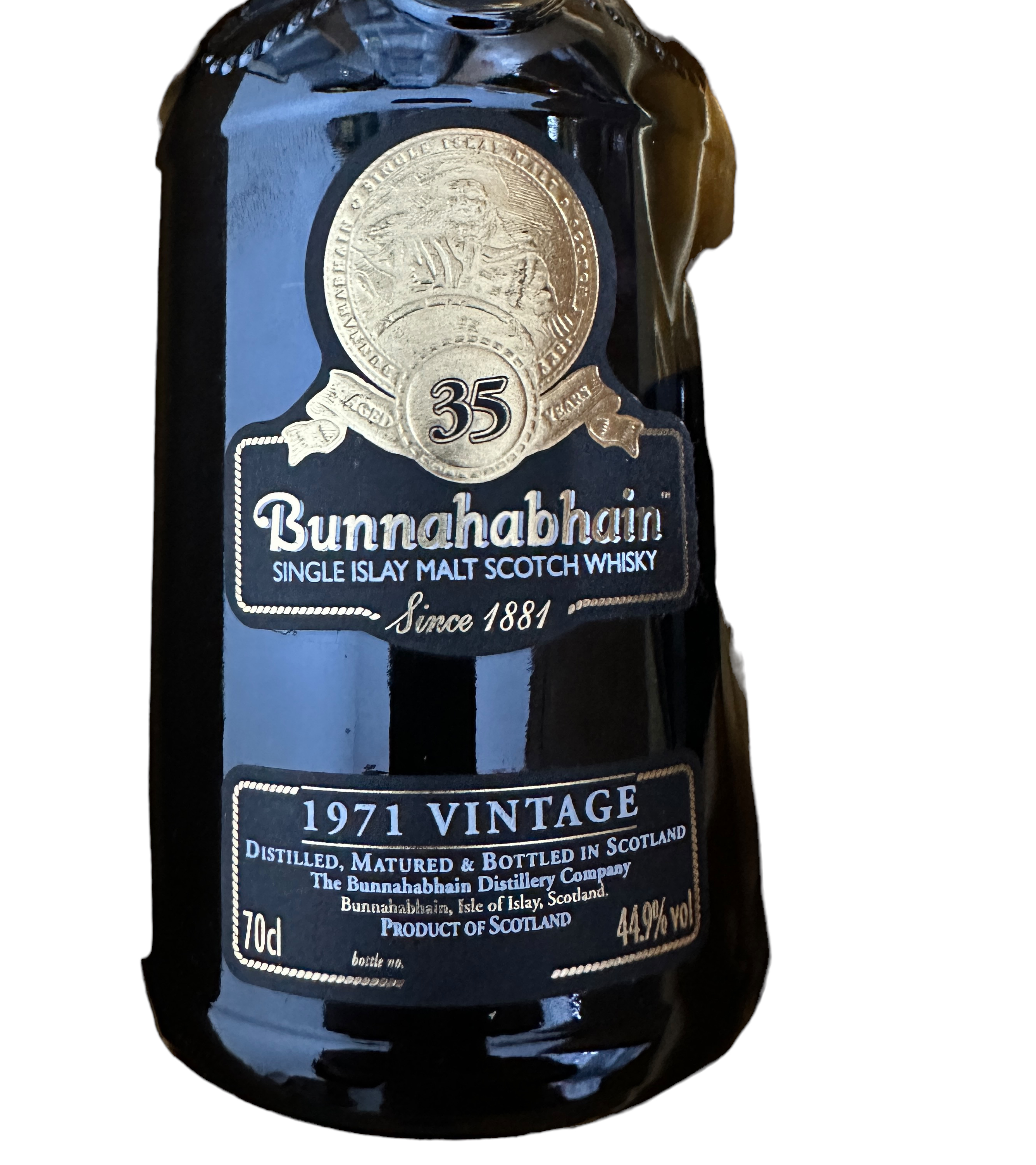 Boxed Bunnahabhain Single Islay Malt Scotch Whisky 1971 - 125th Anniversary Set. - Image 3 of 7