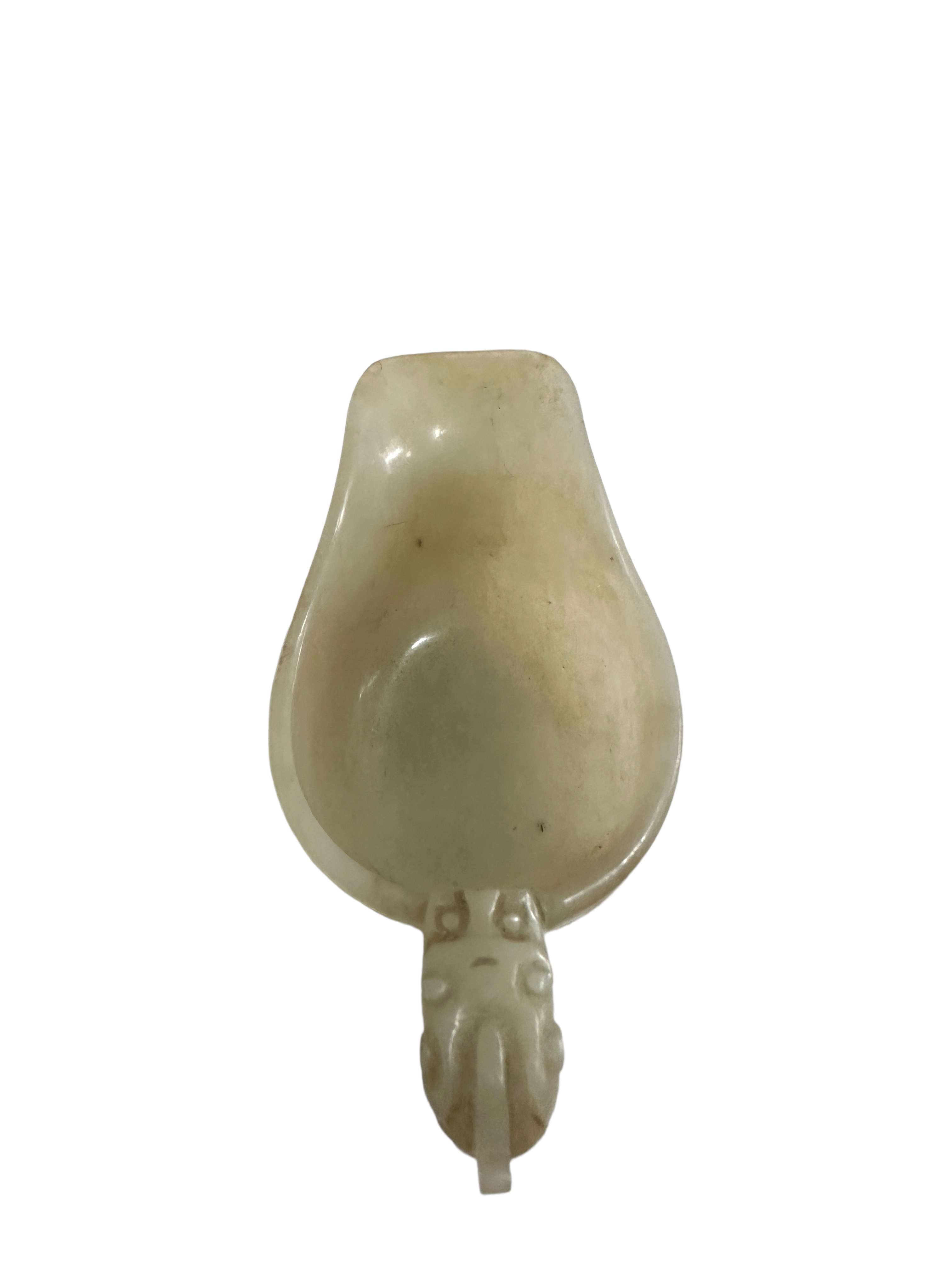 A CHINESE CELADON JADE LIBATION CUP on stand, Ch'ien Lung Period?-ex John Sparks London - Image 10 of 24