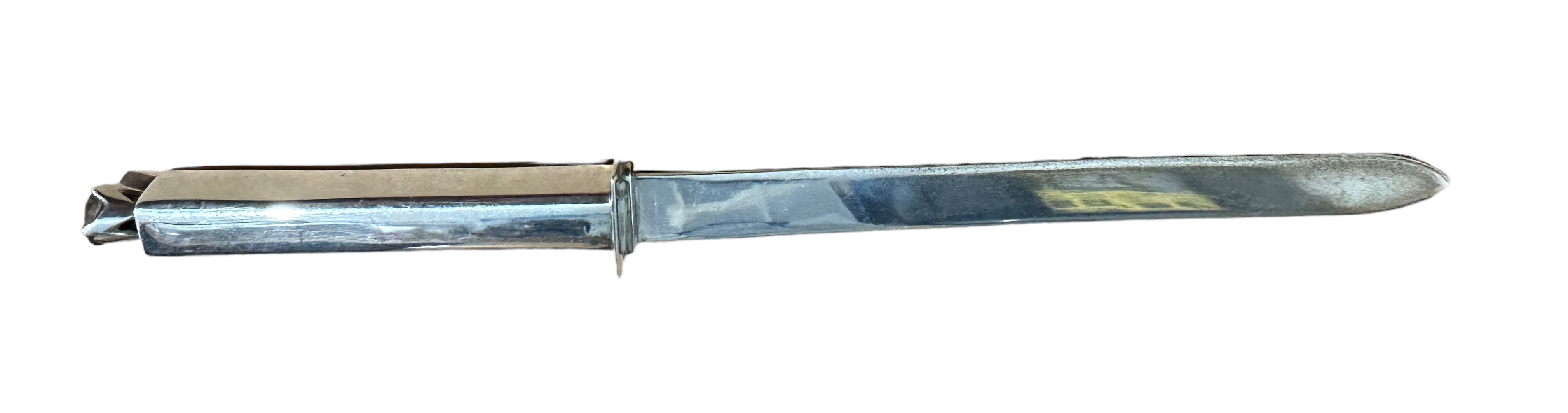 Vintage Scottish Themed Silver Paper Knife with Citrine Stone End - 10 1/2" (26.5cm) long - Image 2 of 5