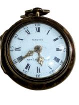 Antique Martin Royal Exchange London Verge Pocket Watch - Gold Case? - working order.