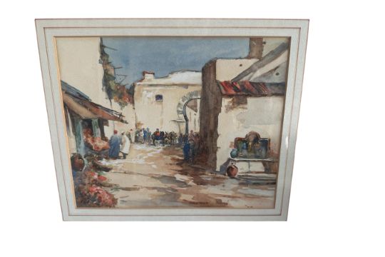 Arthur Melville Scottish Artist 1855-1904 signed Watercolour of Tangier - 10 3/4" (27.3cm) x 8 3/4" - Image 2 of 10