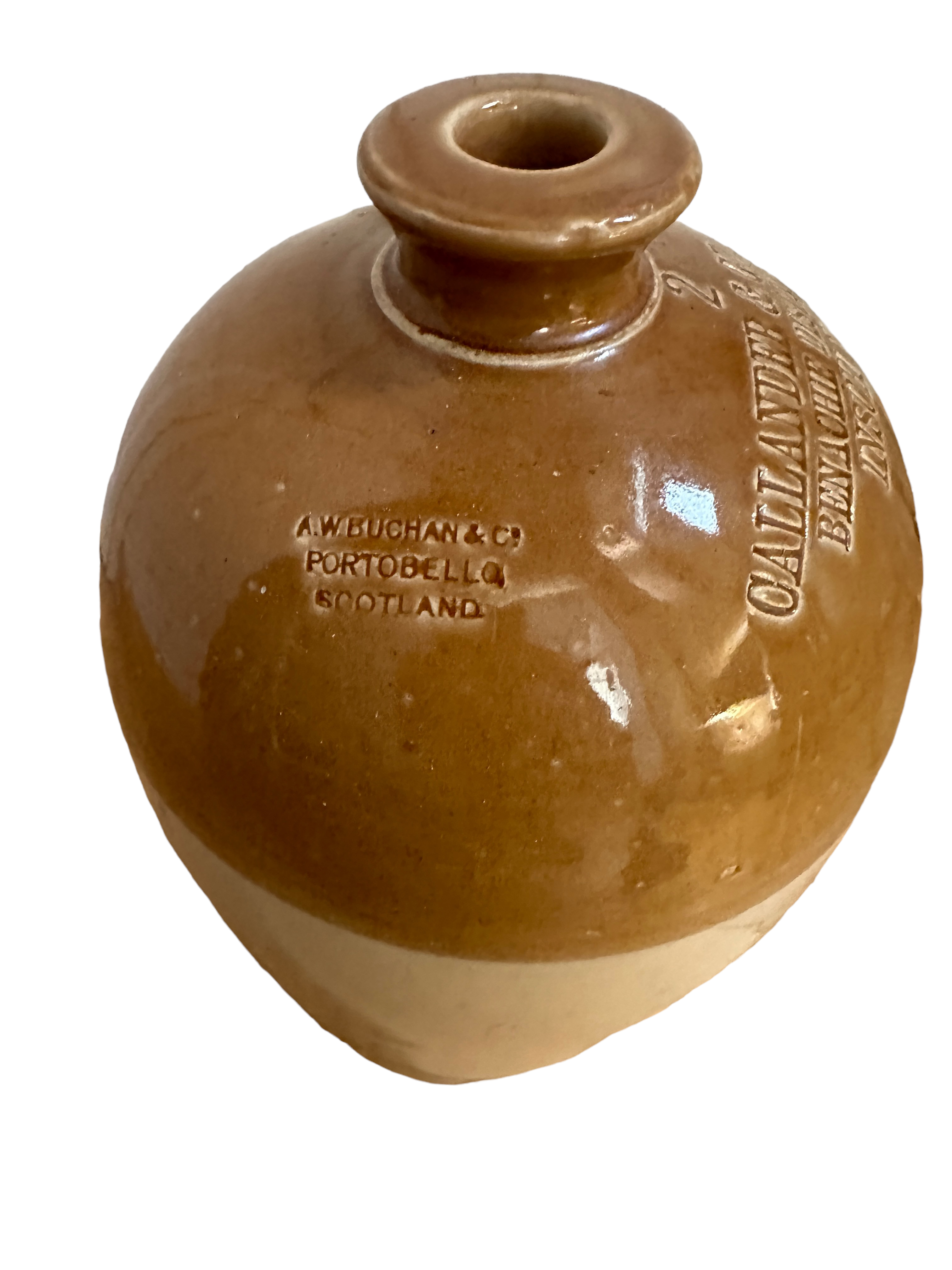 Antique Benachie Distillery Insch (Callander&Graham) Stoneware Whisky Flagon 15" tall. - Image 6 of 10