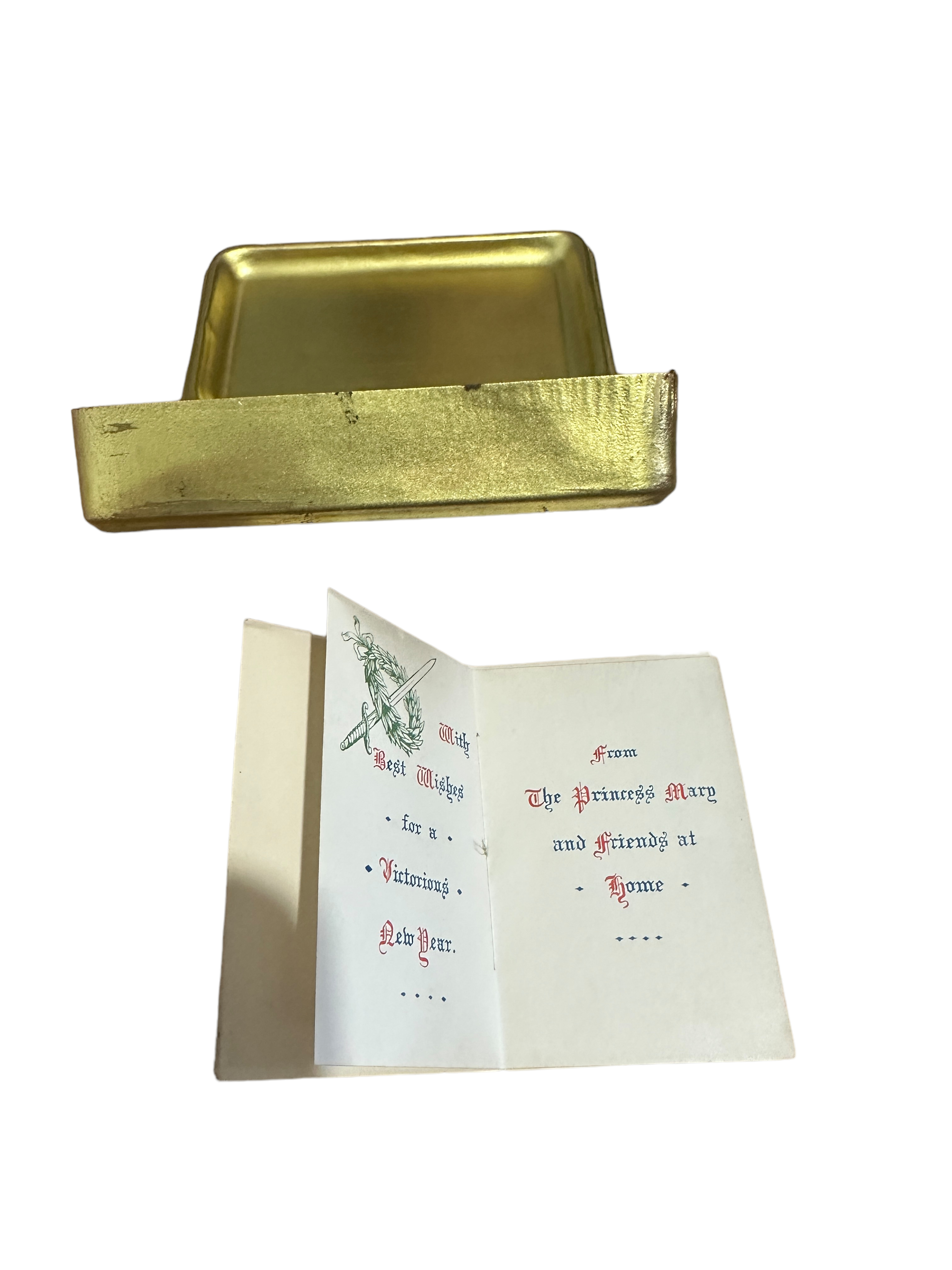 World War One Princess Mary Tin with Card. - Image 2 of 8