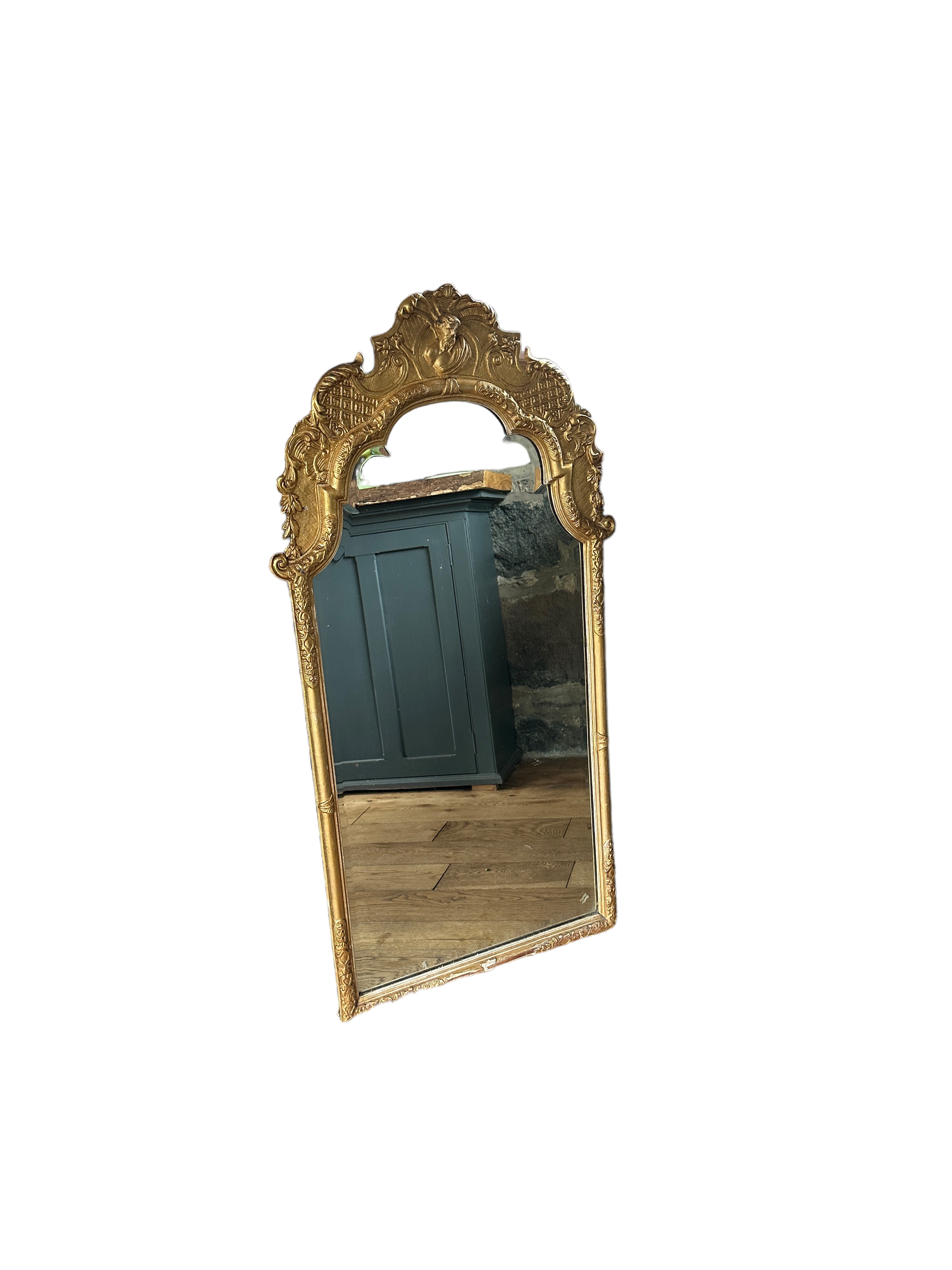 Vintage Wood and Gold Coloured Mirror 46" x 22". - Image 5 of 8