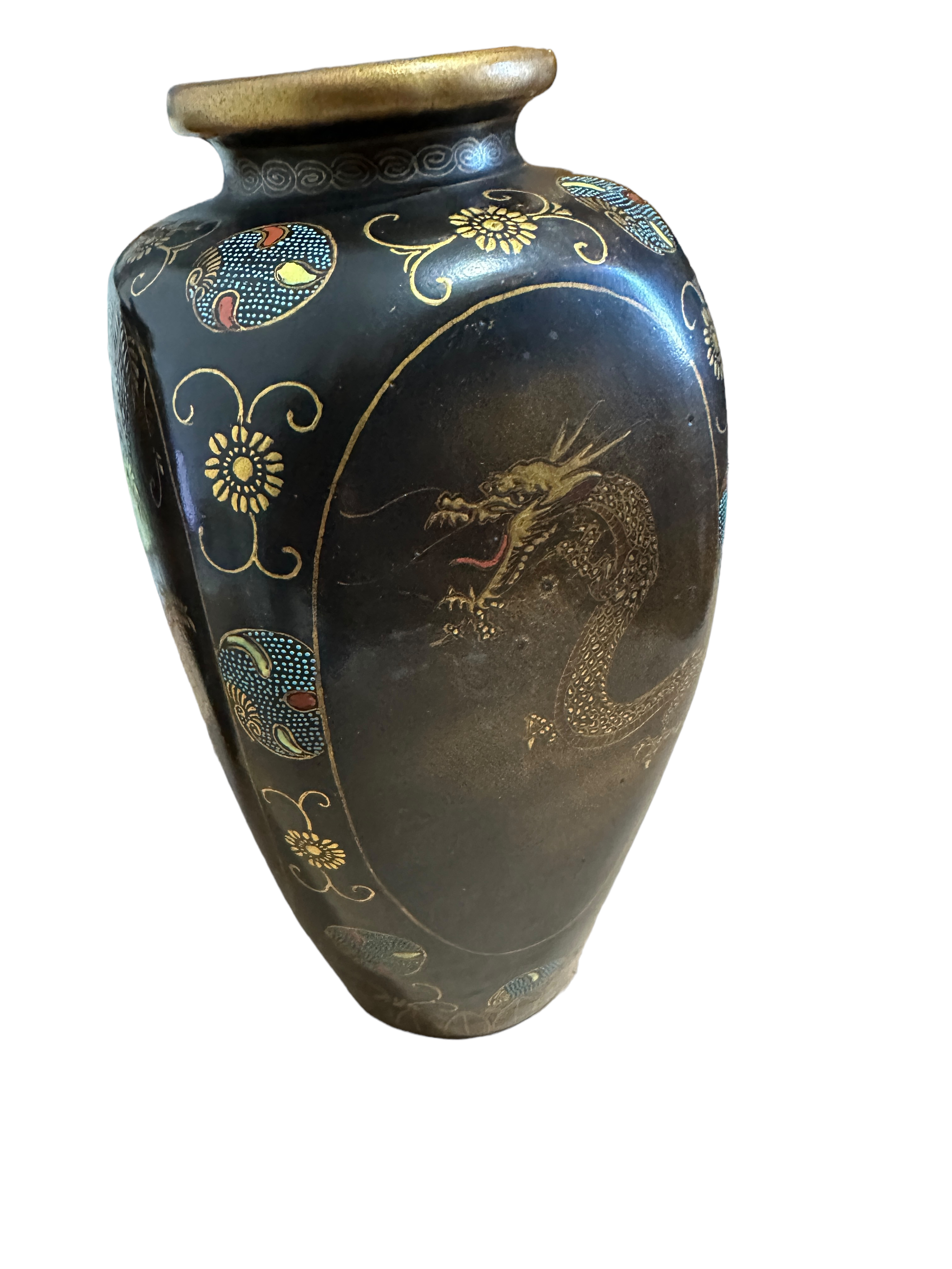 Pair of Antique Satsuma Vases - 22cm tall. - Image 4 of 7