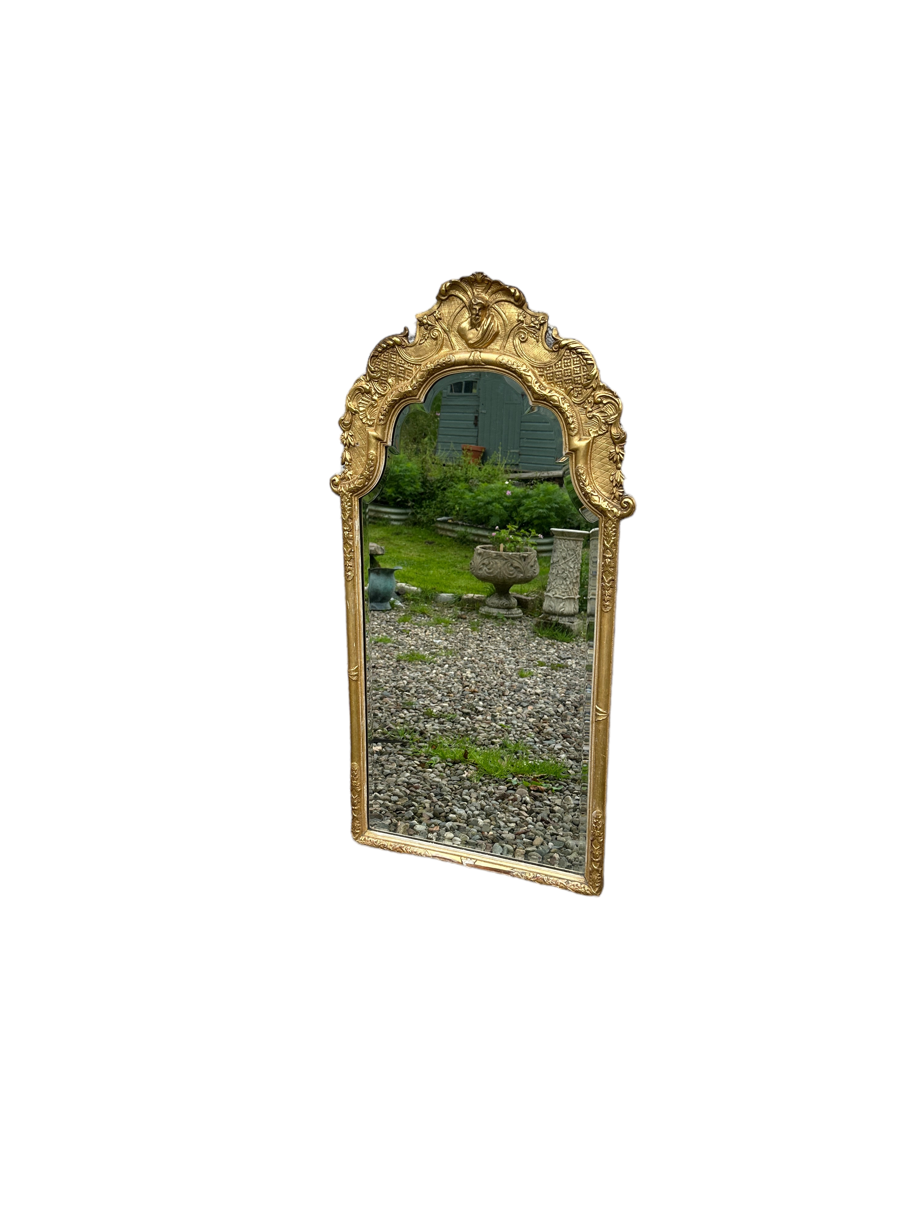Vintage Wood and Gold Coloured Mirror 46" x 22". - Image 7 of 8