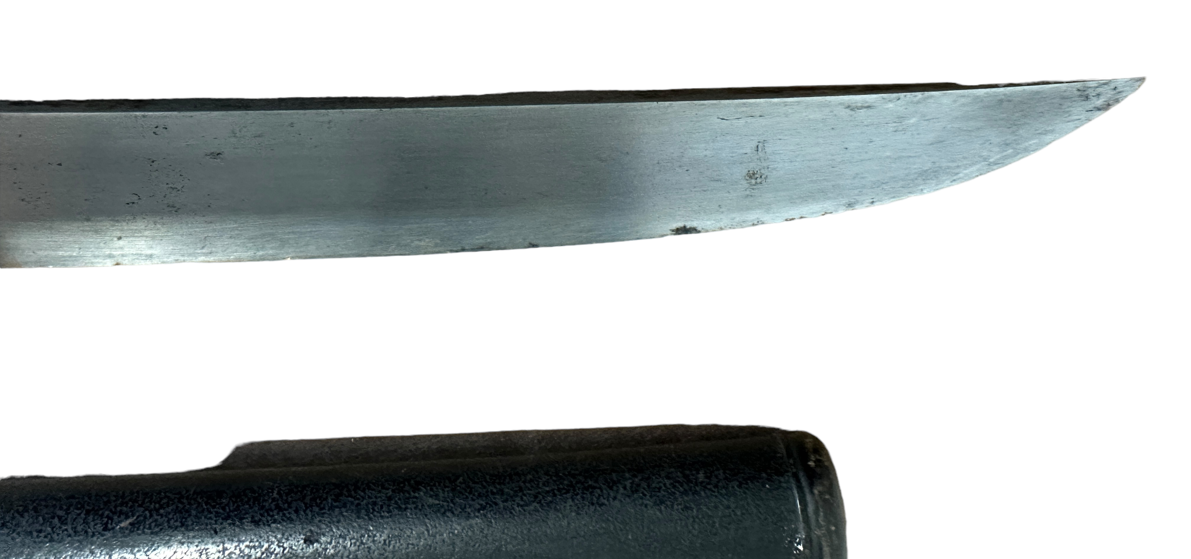 Antique Japanese Tanto with Side Knife - Blade 11 5/8" (29cm long) - Image 3 of 17