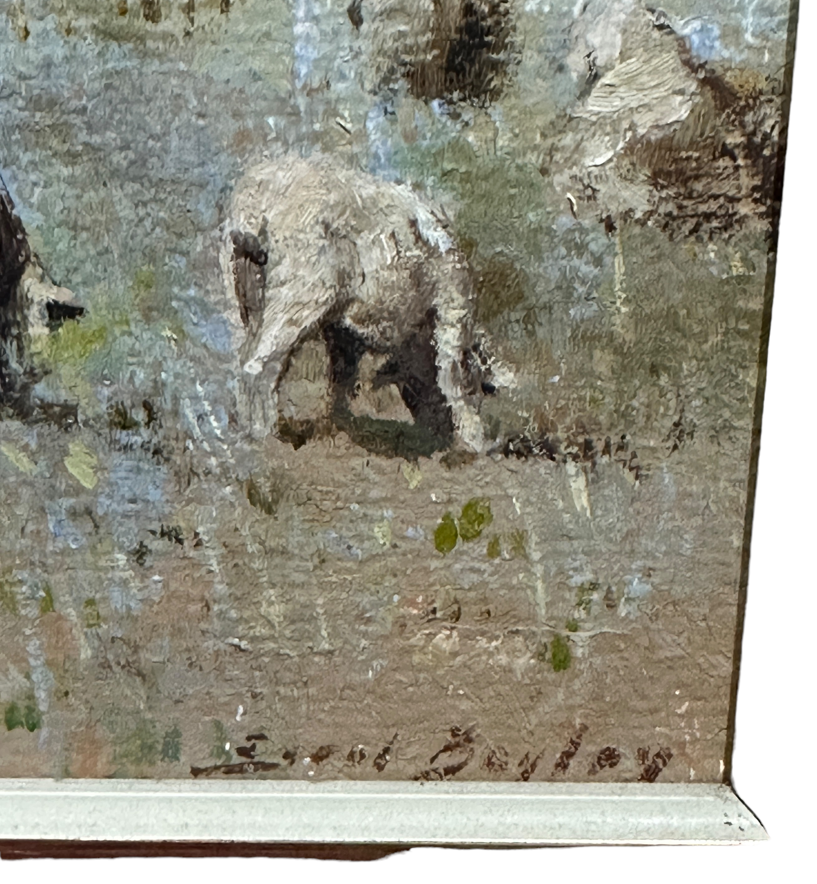 Trio of Errol Boyley Oil Paintings - Landscapes and one with Sheep in Landscape. - Image 8 of 8