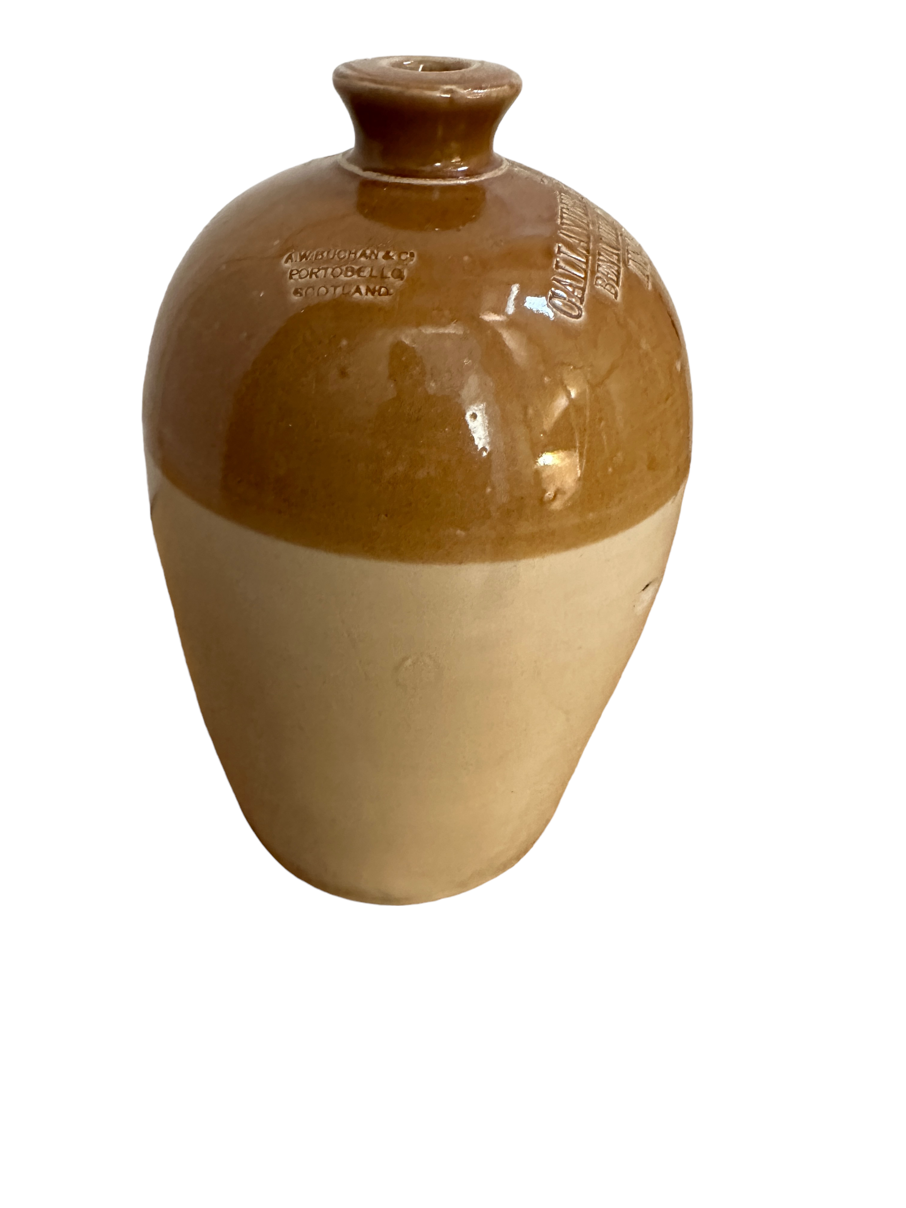 Antique Benachie Distillery Insch (Callander&Graham) Stoneware Whisky Flagon 15" tall. - Image 9 of 10