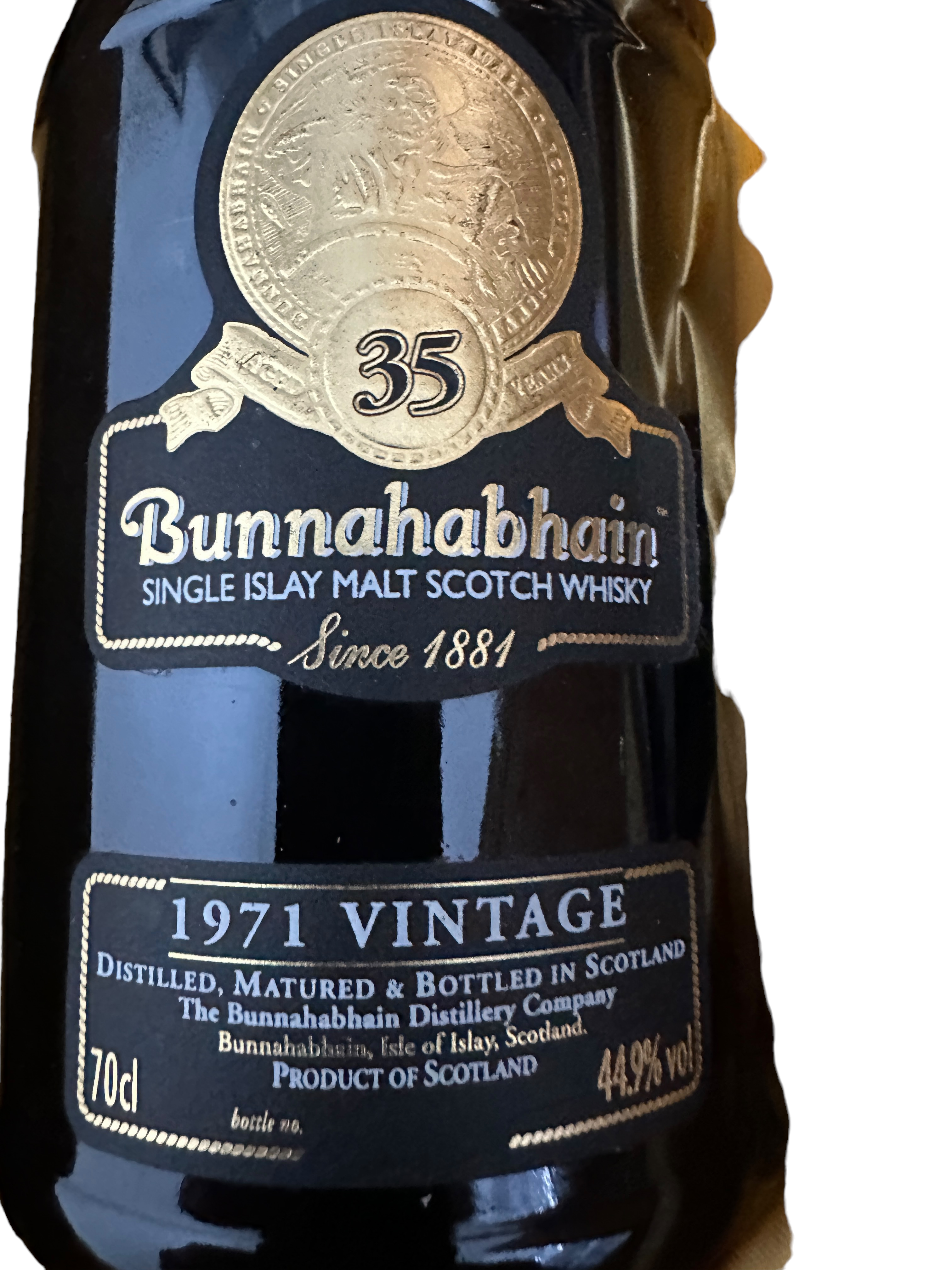 Boxed Bunnahabhain Single Islay Malt Scotch Whisky 1971 - 125th Anniversary Set. - Image 4 of 7