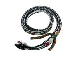 Antique Turkish POW Beaded Snake - 75cm long.