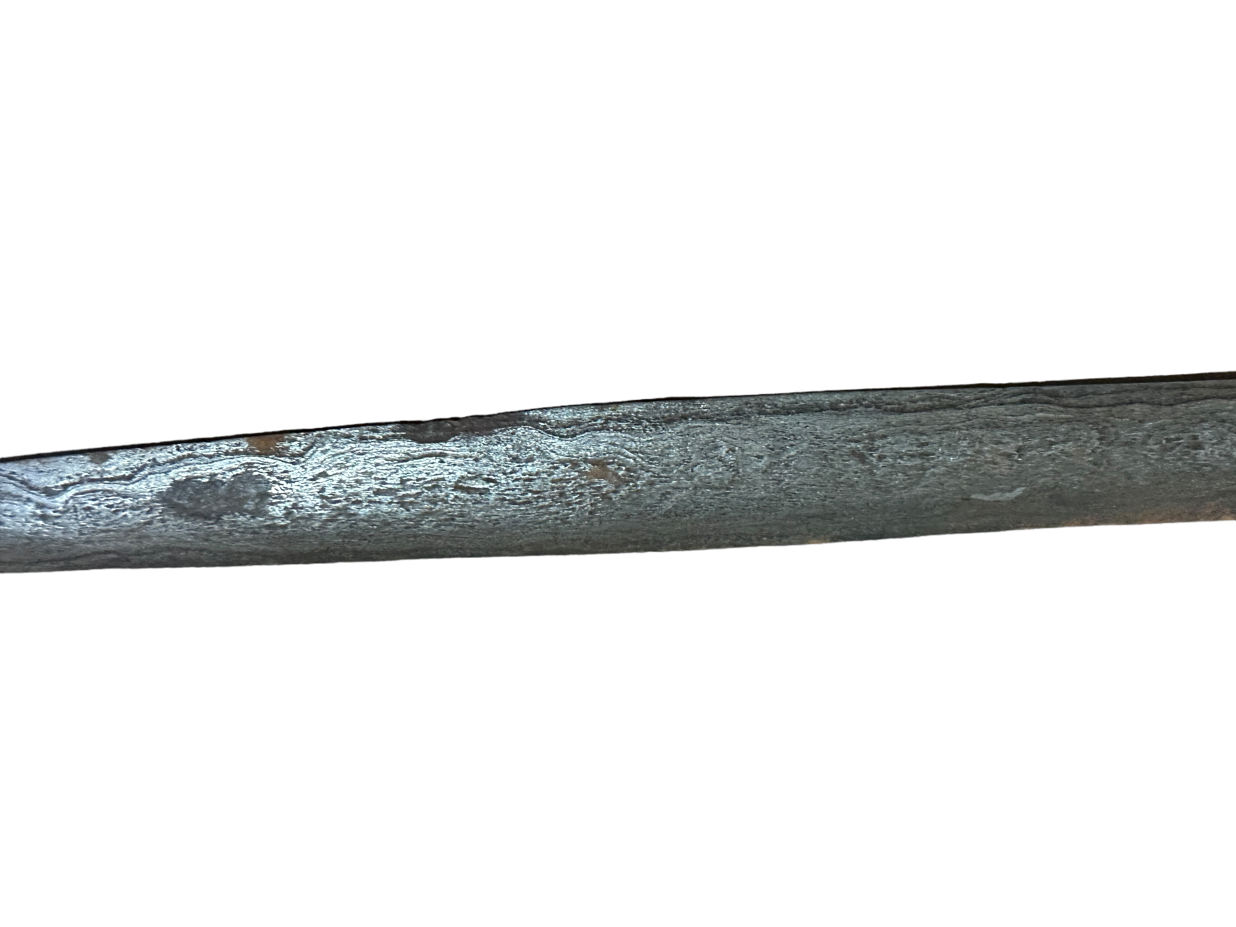 Antique Malaysian Kris with Brass and Wood Scabbard - Blade 31.5cm long - overall 51.5cm long. - Image 9 of 10