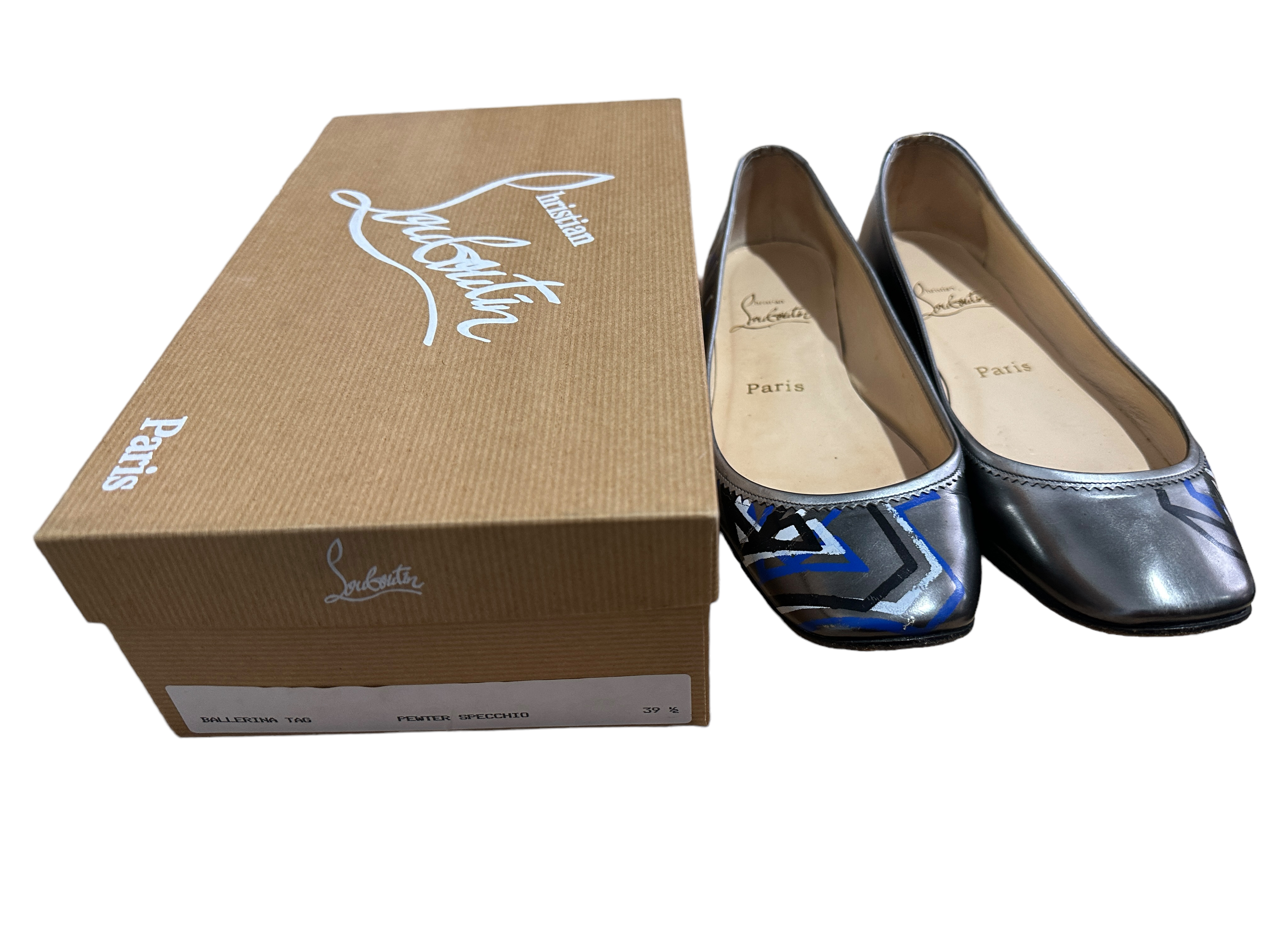 Vintage Boxed Pair of Christian Louboutin Ballerina Pattern Ladies Shoes size 39.5