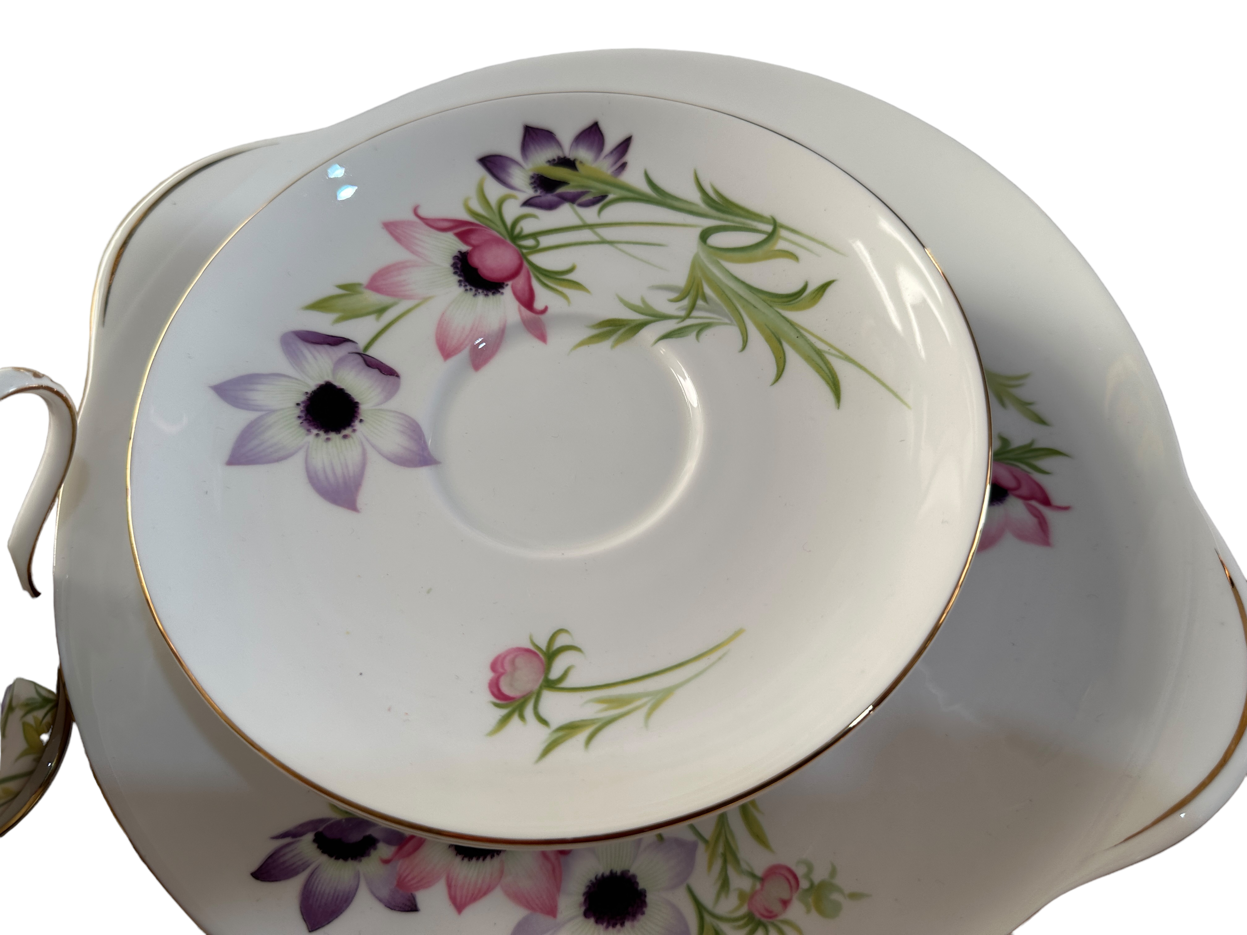 Vintage Shelley "Anemone Pattern" Teaset - 19 pieces. - Image 3 of 6