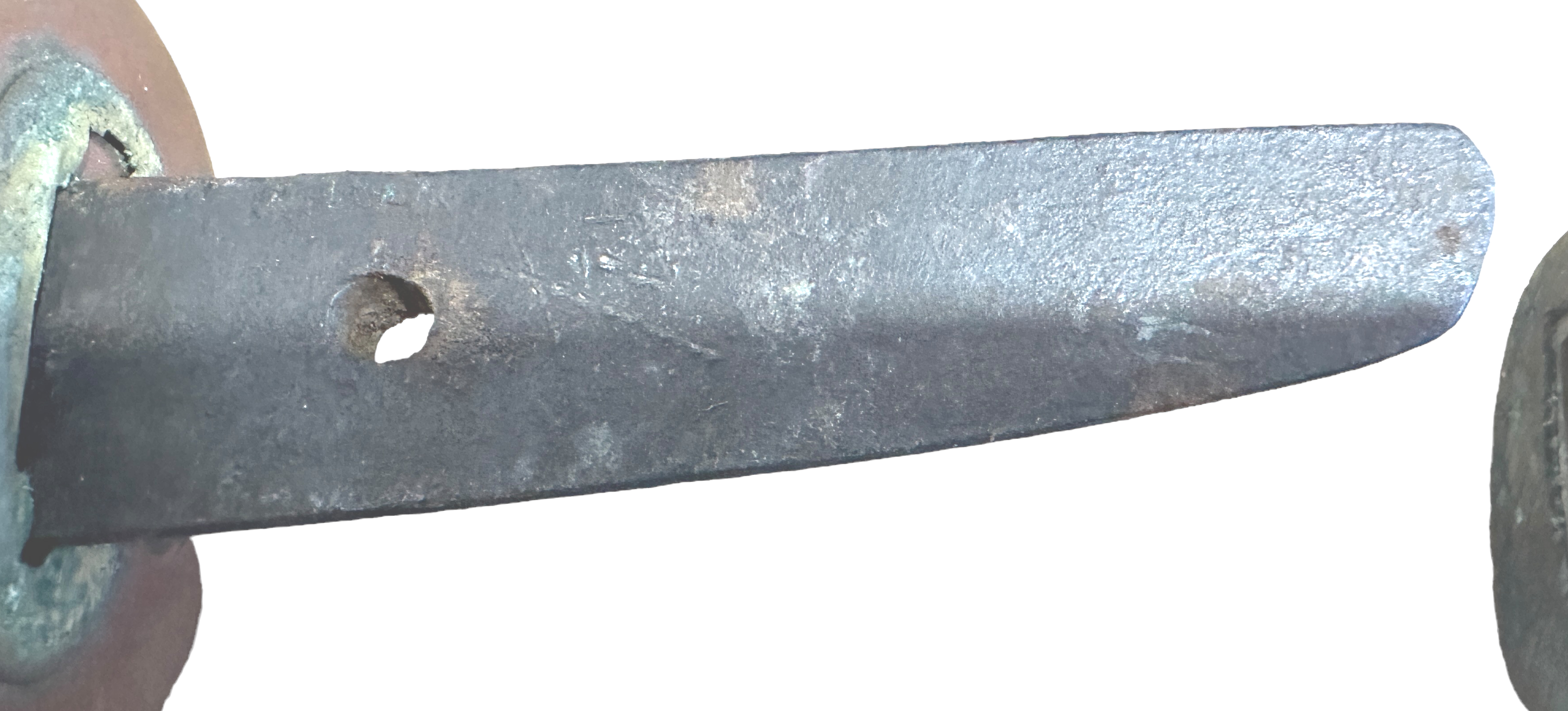 Antique Japanese Tanto with Side Knife - Blade 11 5/8" (29cm long) - Image 7 of 17