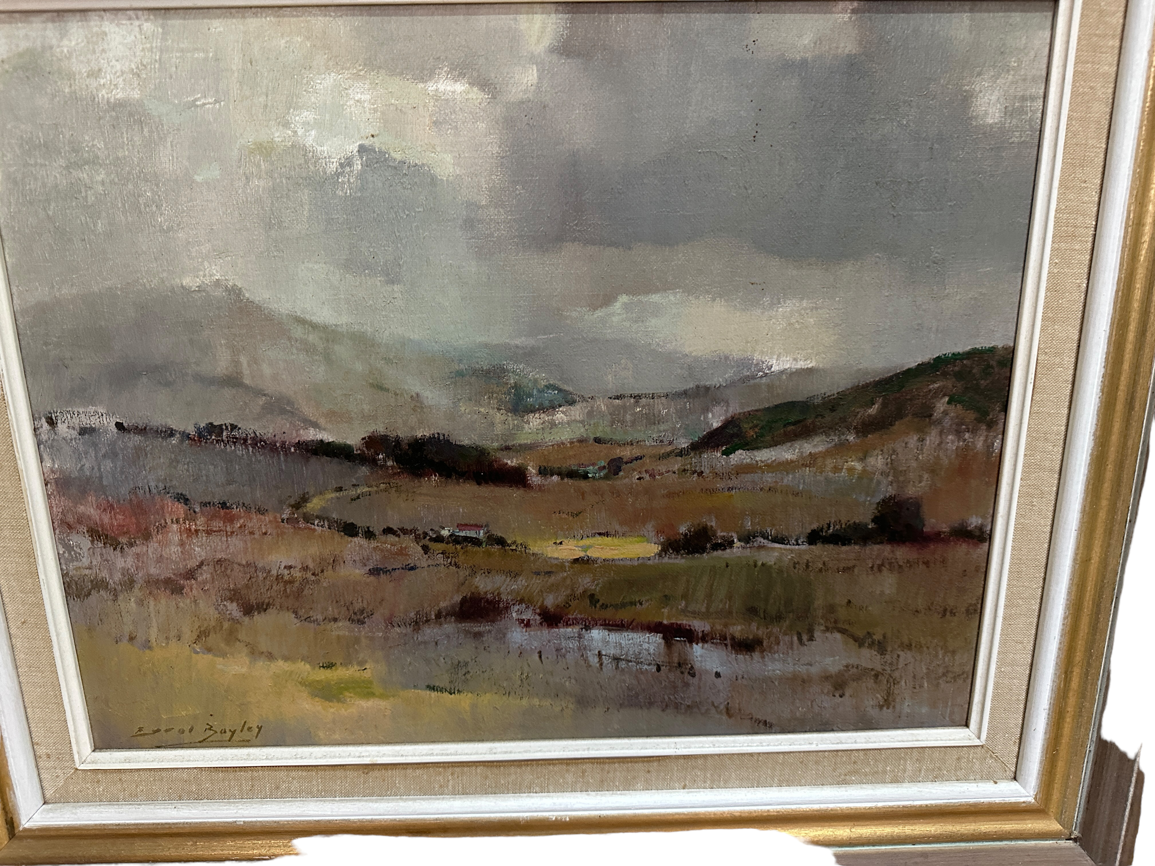 Trio of Errol Boyley Oil Paintings - Landscapes and one with Sheep in Landscape. - Image 2 of 8