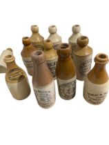 Lot of mainly Welsh Ginger Beer Bottles - Stanley M Williams Pontypool etc.