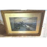 Joseph Thorburn Ross Oil Painting of "Fishing on the River Tweed"