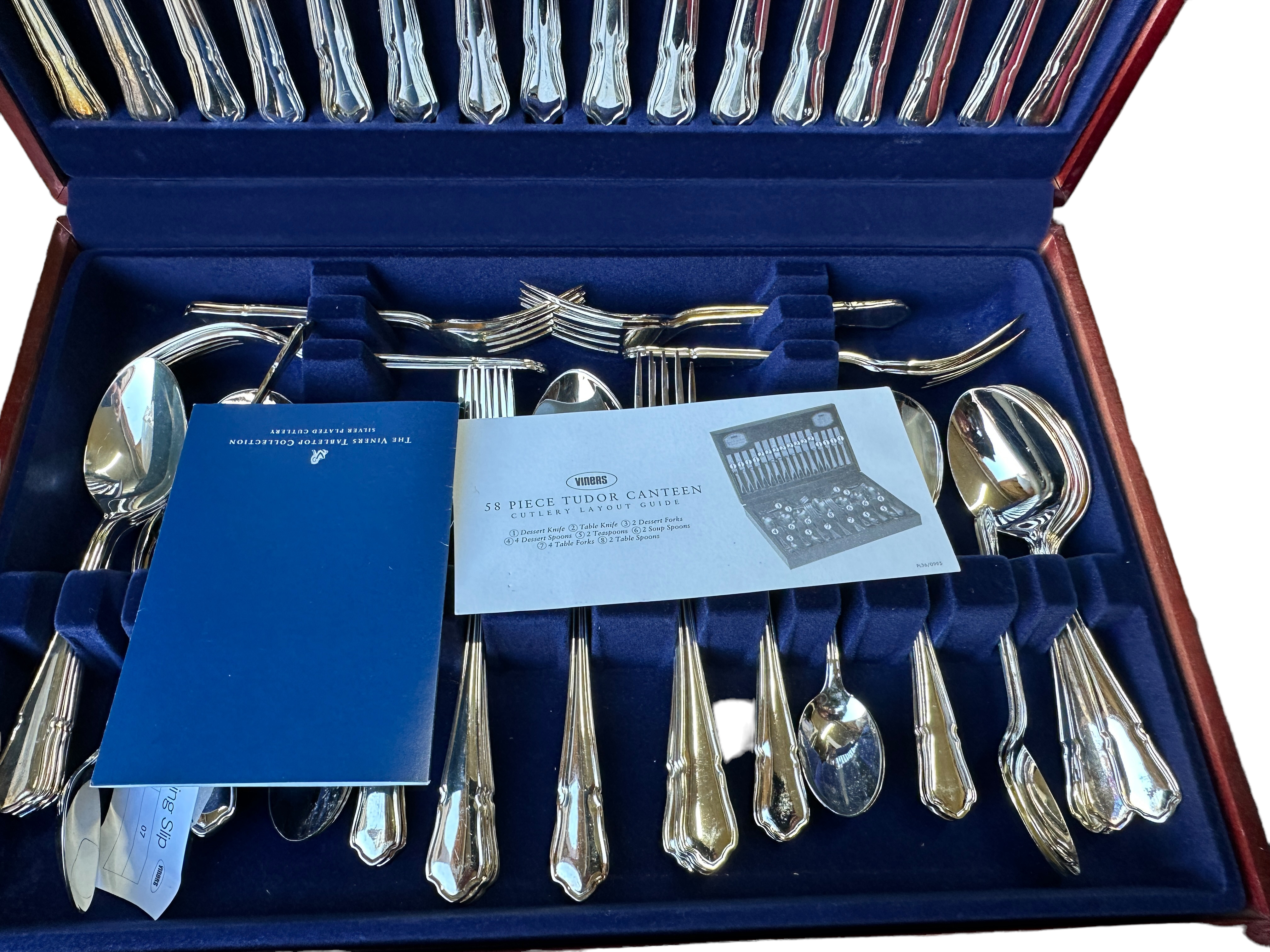 Viners Boxed 58 Piece Silver Plated Cutlery Set. - Image 4 of 6