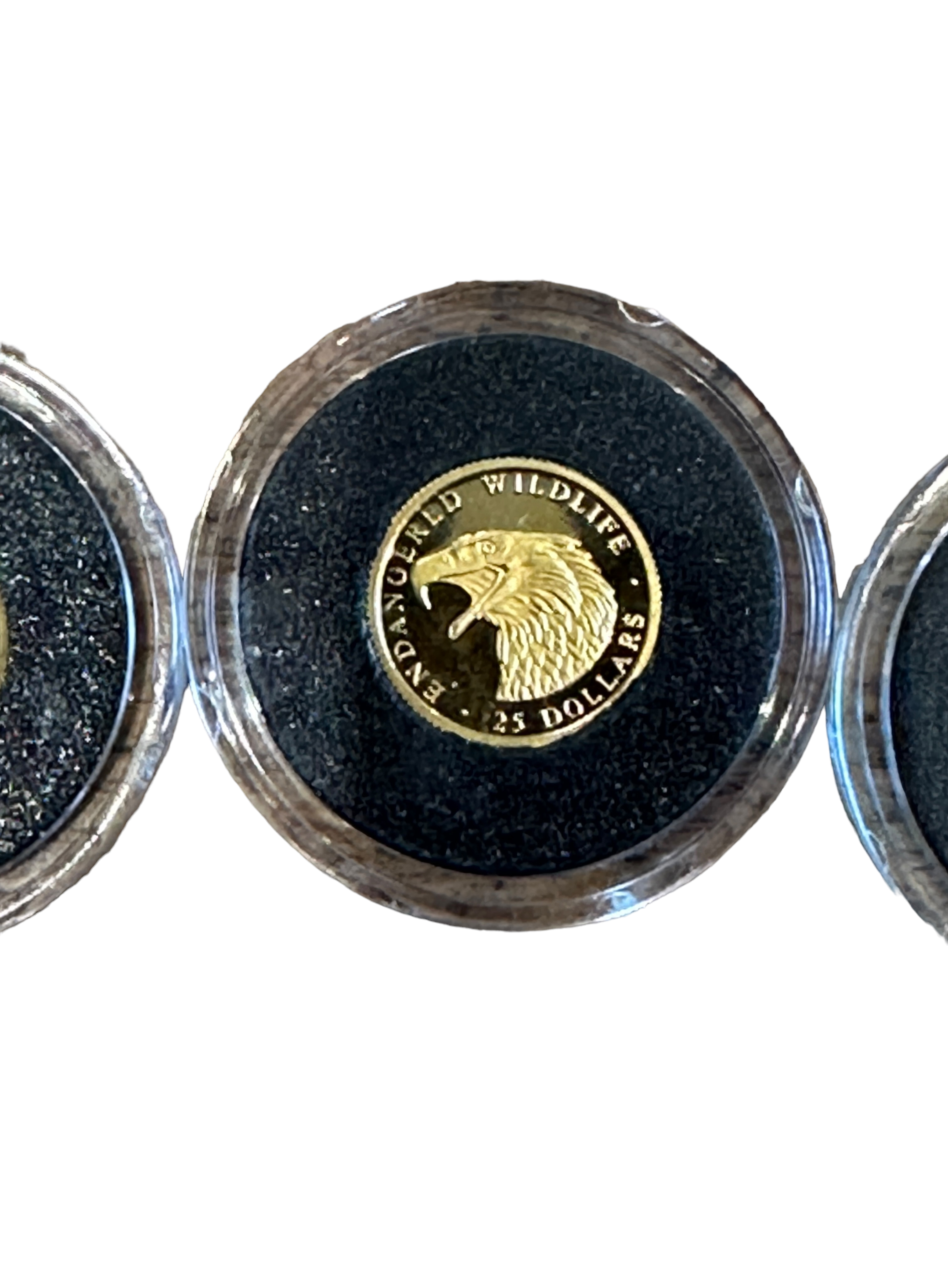 Lot of 7 Miniature Gold Coins to include - Yellowstone 10 dollars-Guernsey £5-Cook Islands. - Image 3 of 9