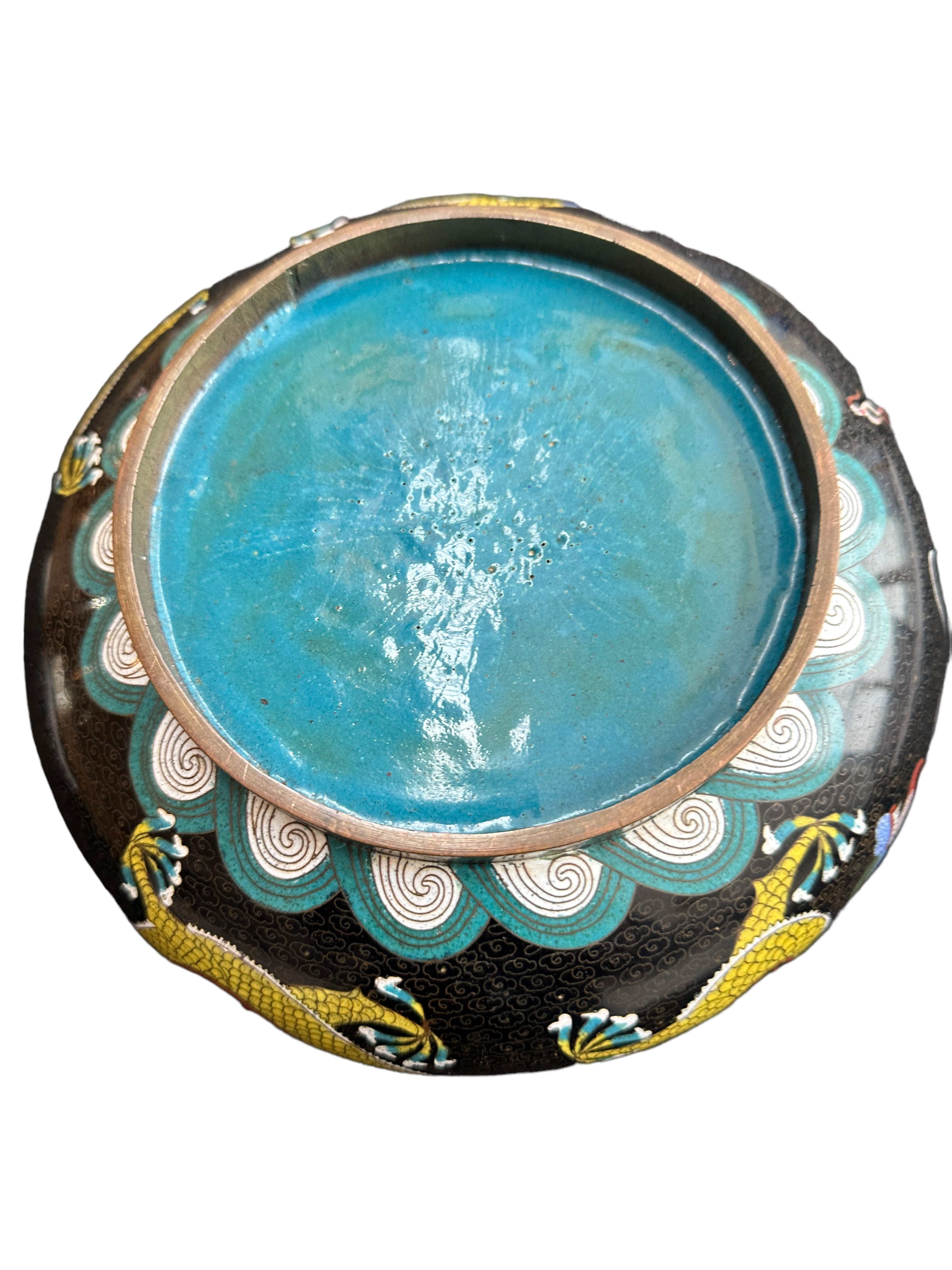Antique/Vintage Cloisonne Bowl - 20cm diameter and 6cm tall. - Image 4 of 6