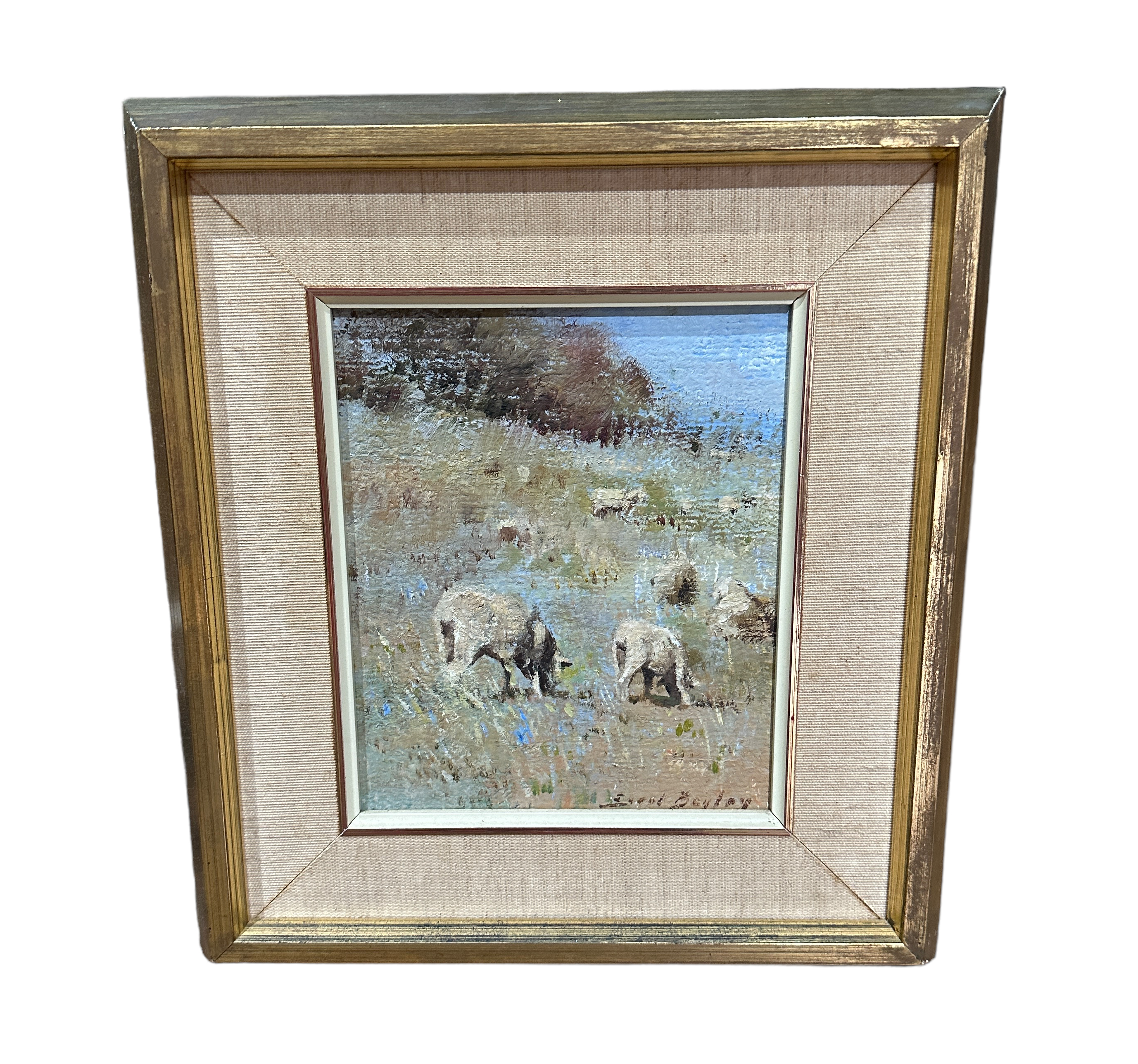 Trio of Errol Boyley Oil Paintings - Landscapes and one with Sheep in Landscape. - Image 7 of 8