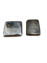 Lot of 2 x Vintage Silver Cigarette Cases - 113 grams and 65 grams respectively.