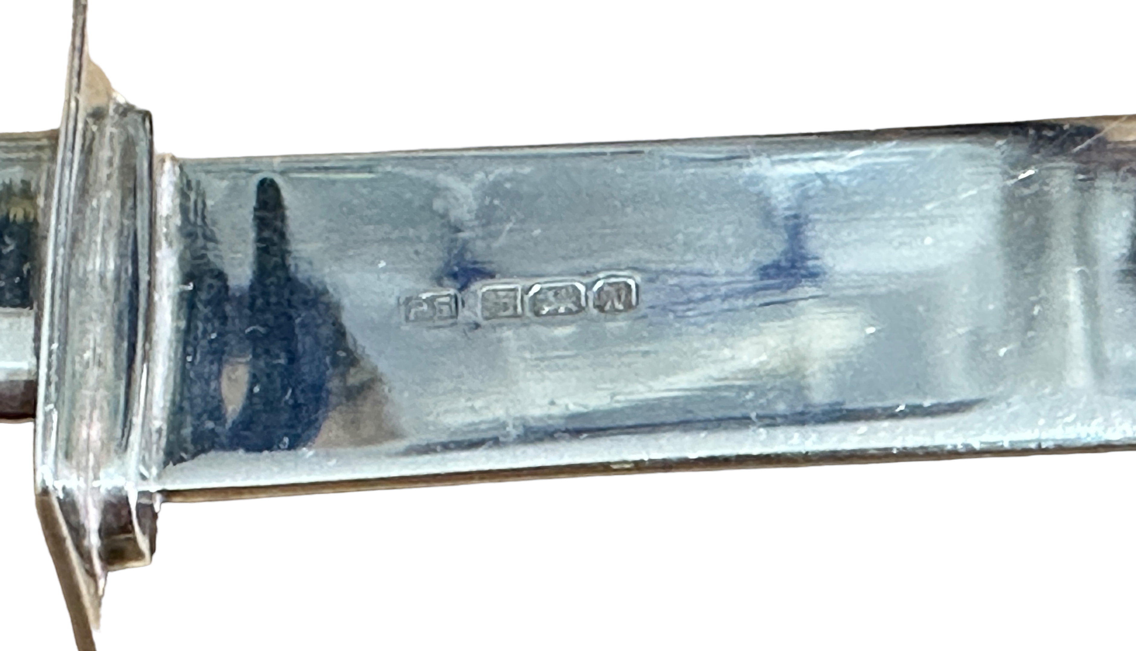 Vintage Scottish Themed Silver Paper Knife with Citrine Stone End - 10 1/2" (26.5cm) long - Image 5 of 5