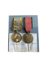 Crimea Pair of Medals to a Corporal T Selcraig 79th Foot (Cameron Highlanders)