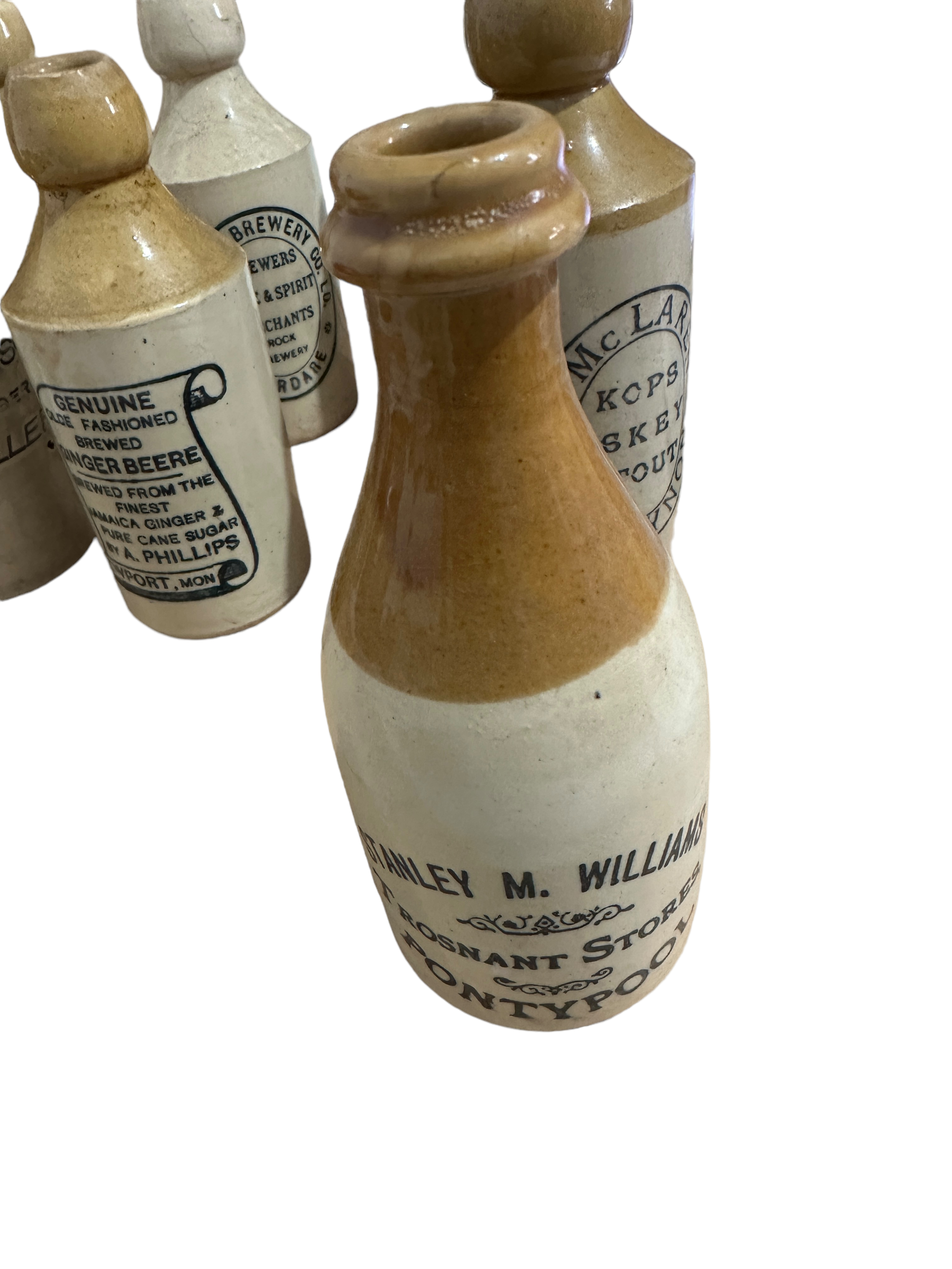 Lot of mainly Welsh Ginger Beer Bottles - Stanley M Williams Pontypool etc. - Image 8 of 21