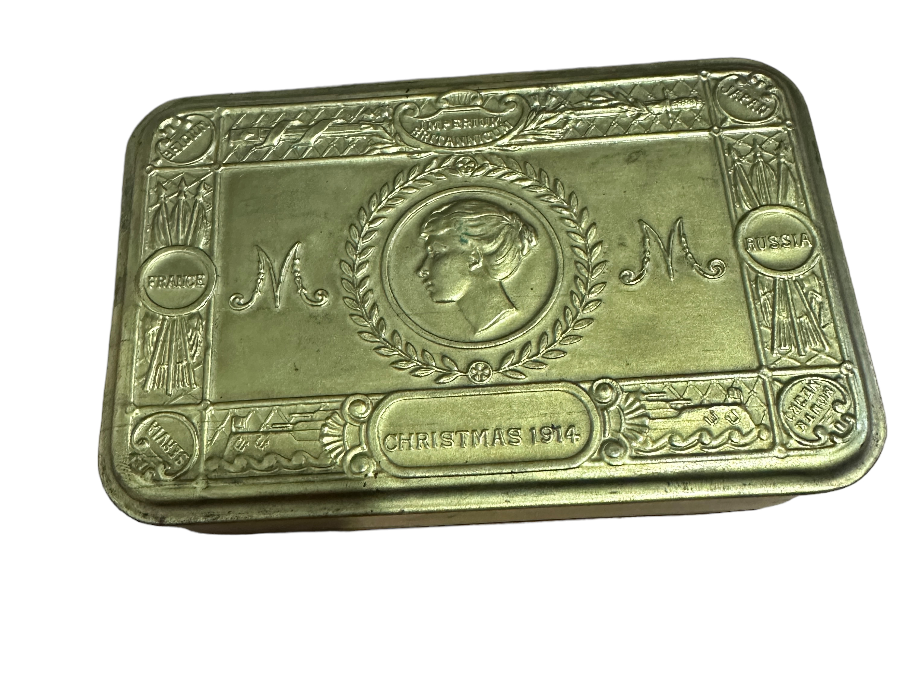 World War One Princess Mary Tin with Card.