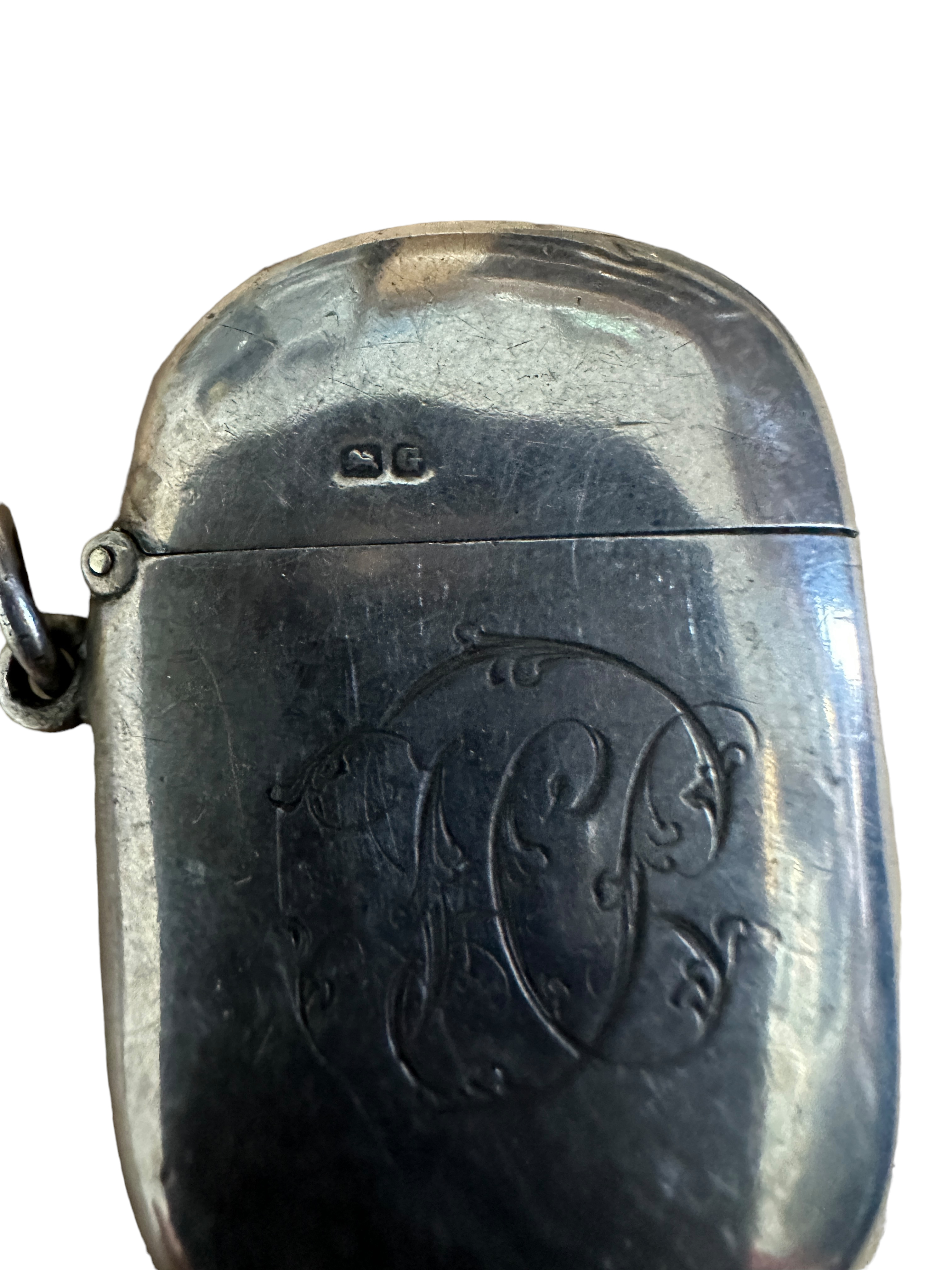 Vintage Silver Vesta Case and Silver Cigar Cutter. - Image 5 of 6