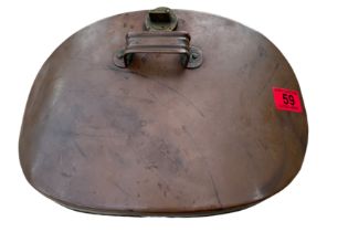 Antique Copper Whisky Belly Flask 13 1/2" x 8 1/2" for concealment of whisky
