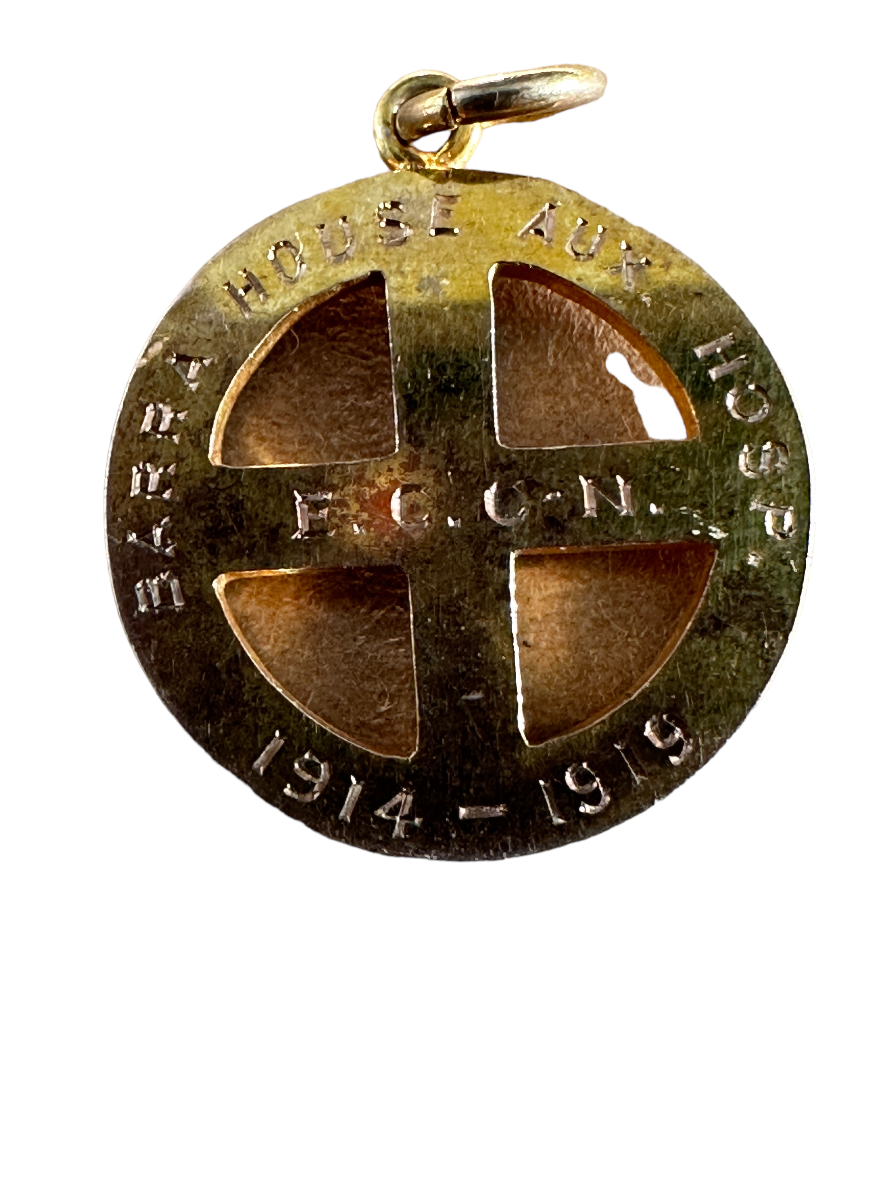 World War One "Barra House Aux Hospital" Gold Medal - 19.5mm diameter.