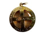 World War One "Barra House Aux Hospital" Gold Medal - 19.5mm diameter.