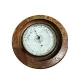 Antique Wooden Barometer 8" diameter marked "Piteragie 1884"