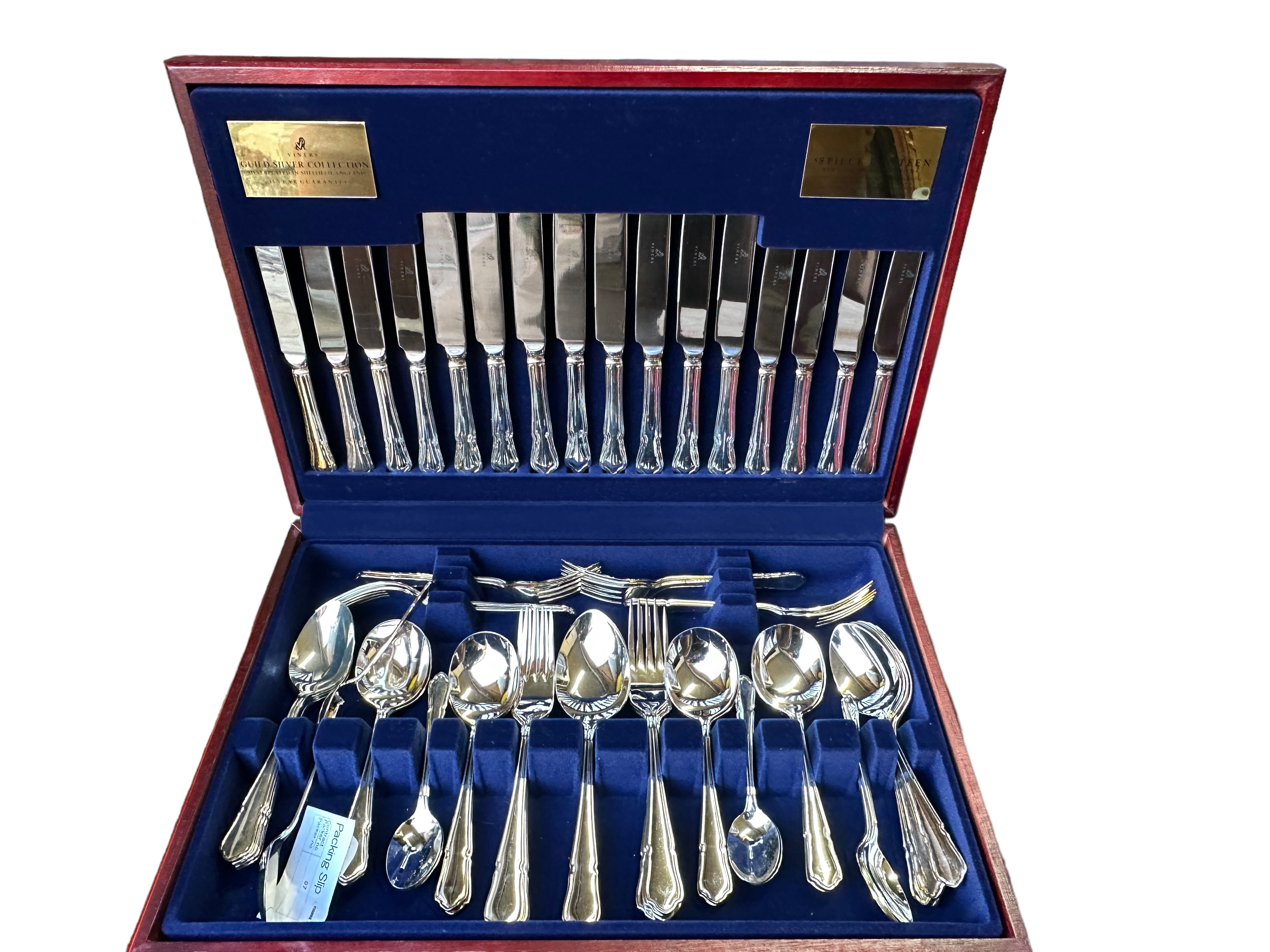 Viners Boxed 58 Piece Silver Plated Cutlery Set.