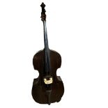 Antique Double Bass approx 71" tall - played in Waverley Scottish Dance Band 1950s.