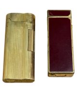 Lot of 2 x Vintage Dunhill Lighter one of which is Gold Plated.