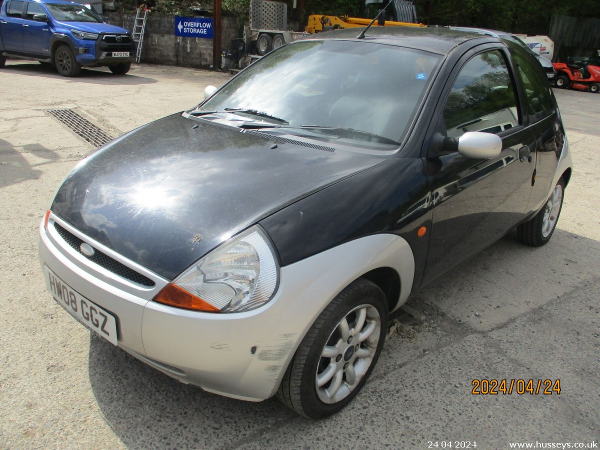 08/08 FORD KA ZETEC CLIMATE - 1297cc 3dr Hatchback (Black/silver, 95k)