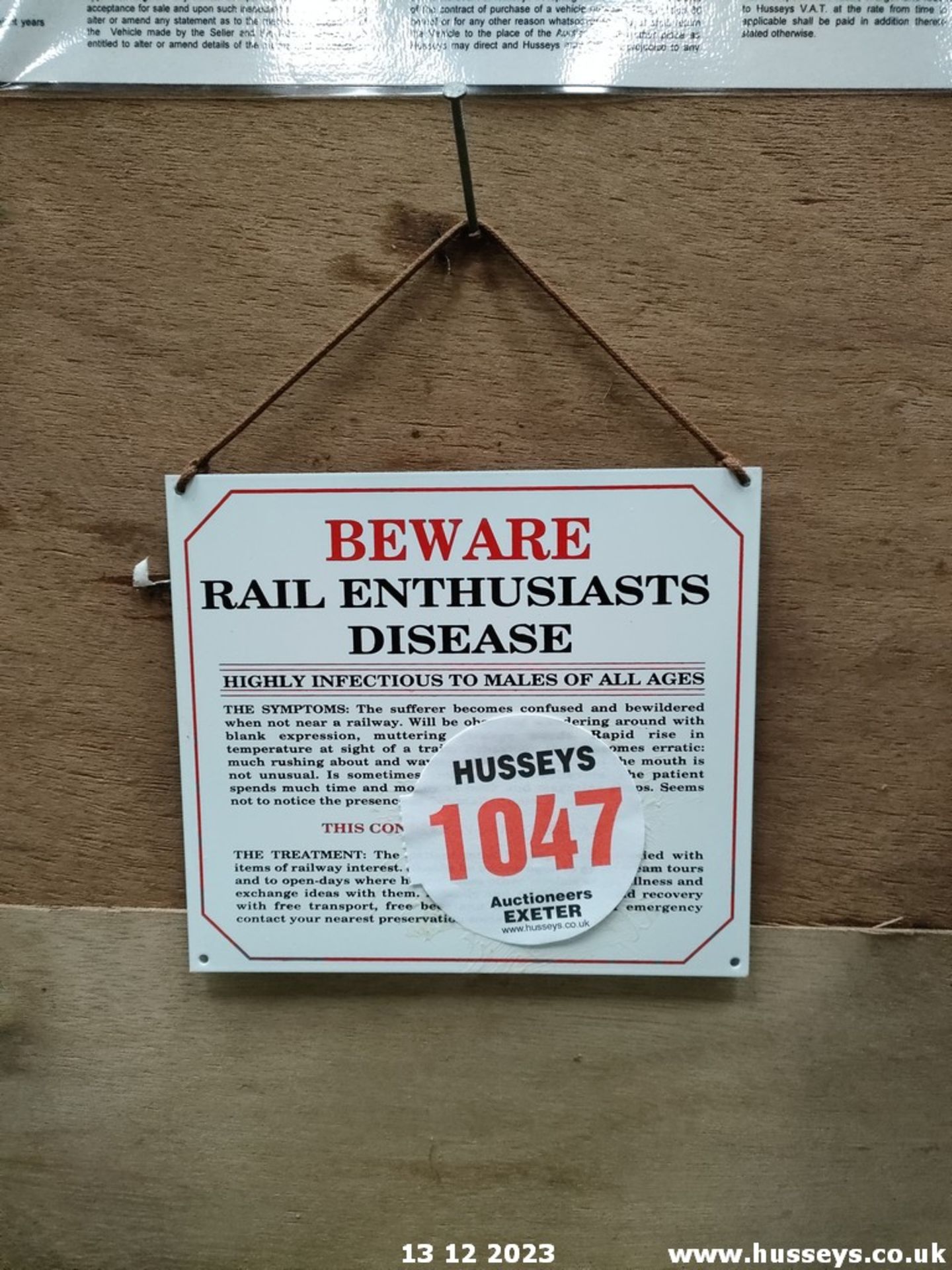 RAIL ENTHUSIASTS METAL SIGN