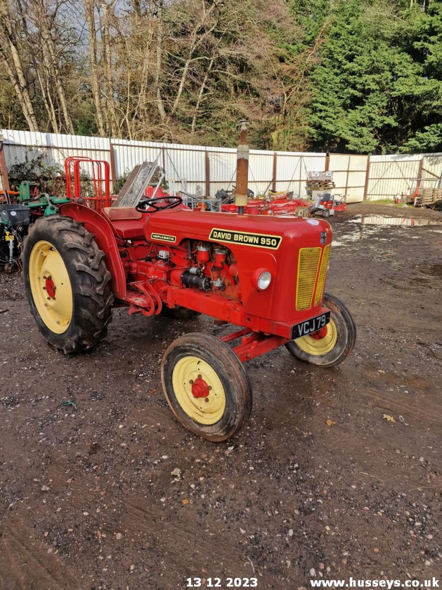 DAVID BROWN 950 IMPLEMATIC TRACTOR VCJ 79 SHOWING AS 1 OWNER ON HPI YEAR 1960 - Image 3 of 6