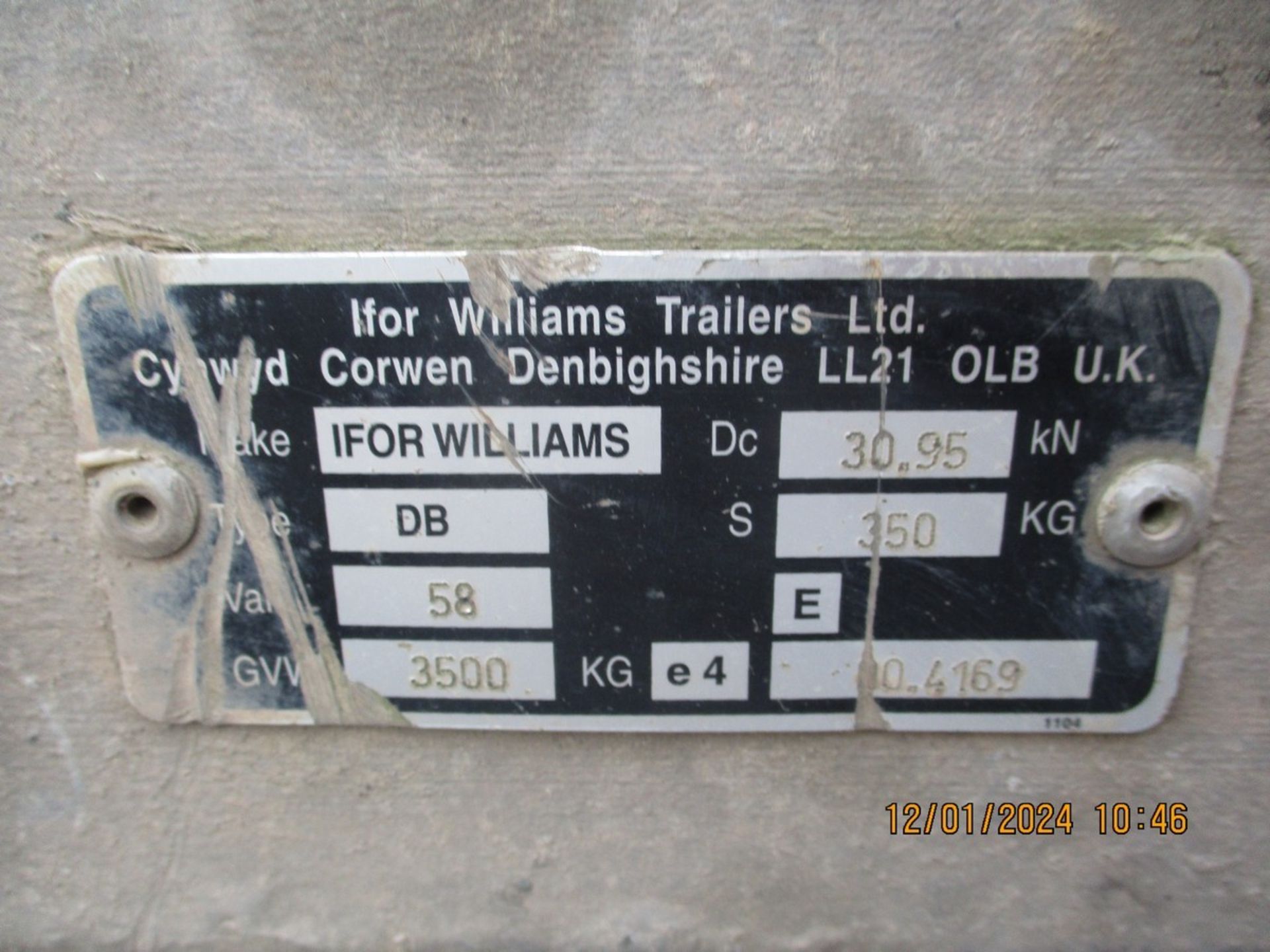IFOR WILLIAMS TWIN AXLE PLANT TRAILER 3347419 - Image 2 of 4