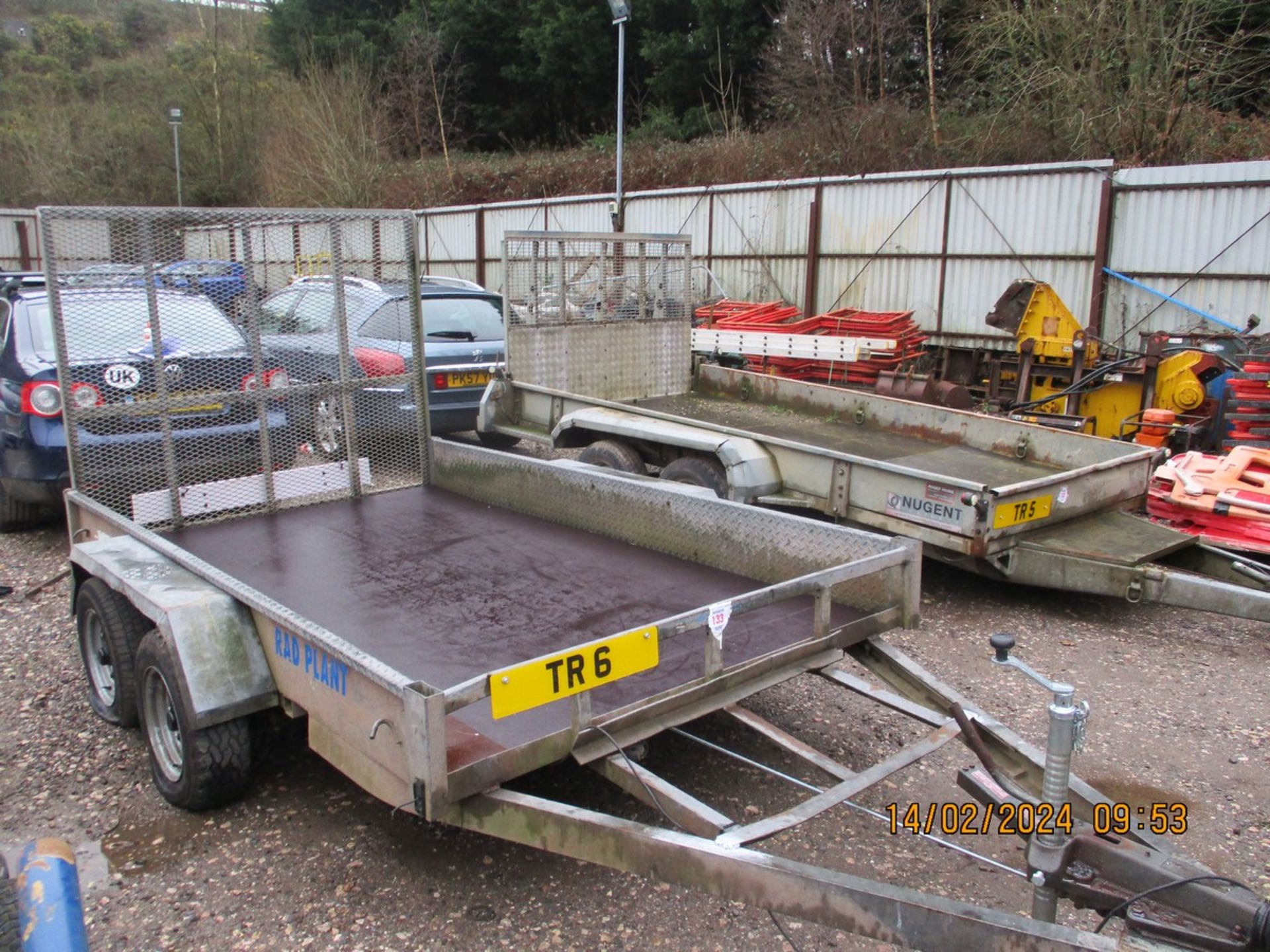 INDESPENSION TWIN AXLE PLANT TRAILER APPROX 10'X6' - Image 3 of 4