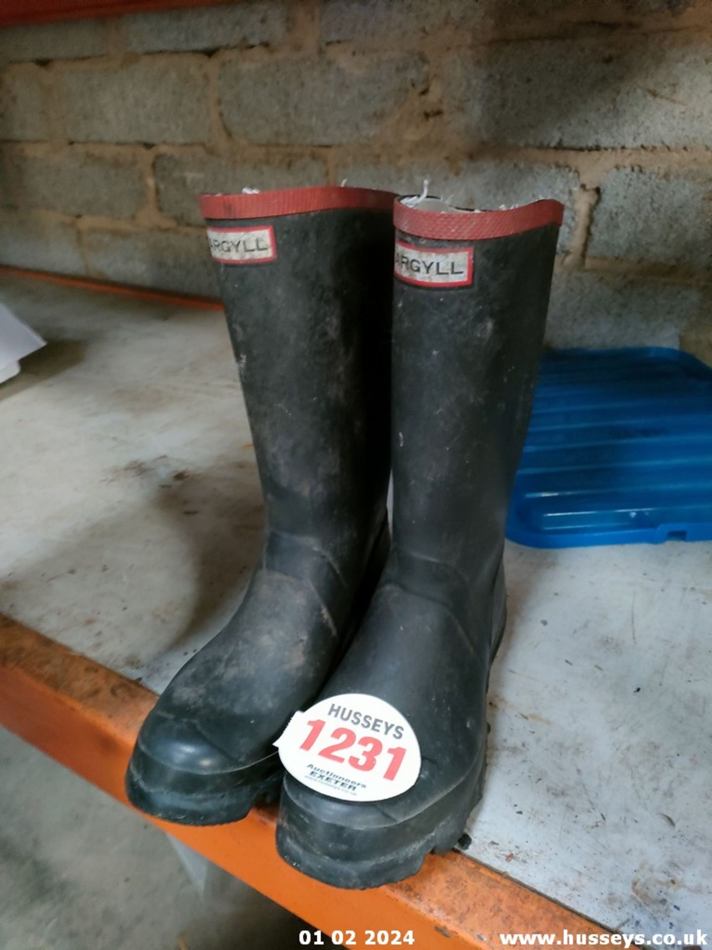 ARGYLL WELLINGTON BOOTS. APPROX SIZE 8 - Image 5 of 5