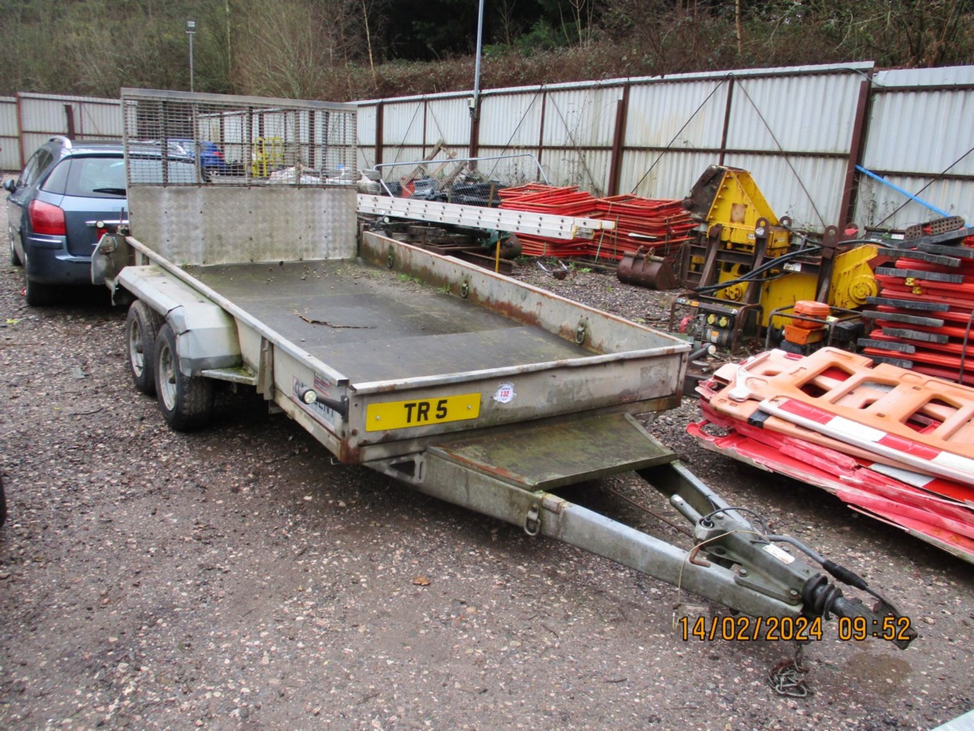 NUGENT TWIN AXLE PLANT TRAILER BED APPROX 12'3X6'2