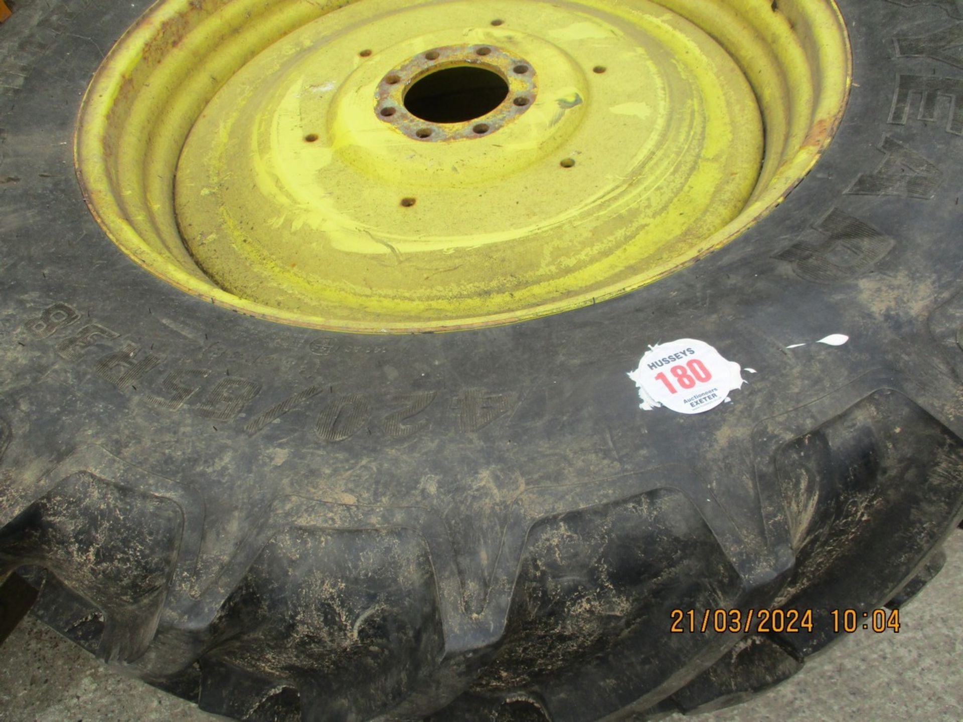 2X TRACTOR WHEELS 3X TYRES 420/85R38 - Image 3 of 3