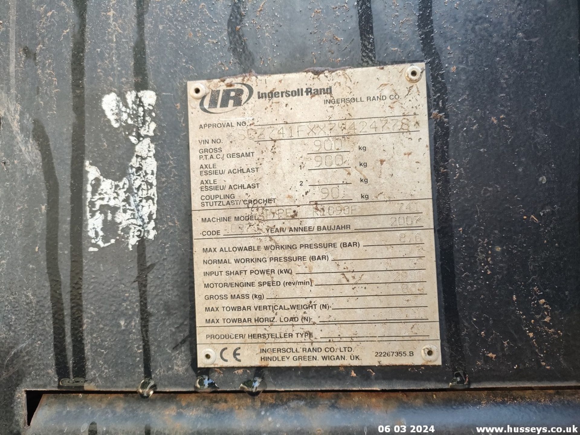 INGERSOL RAND 7/41 COMPRESSOR 2007 - Image 5 of 5