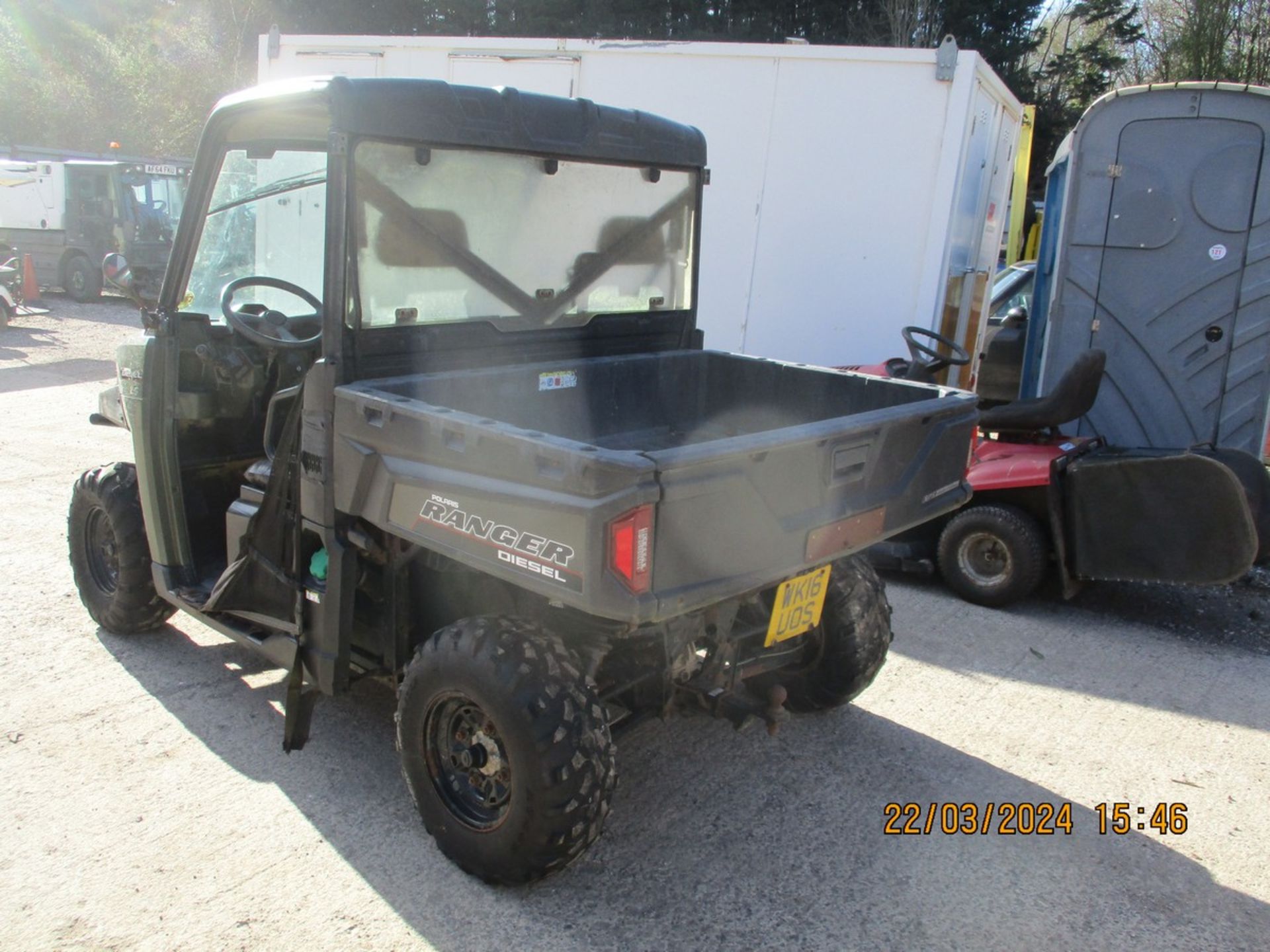 POLARIS RANGER DIESEL 2016 SHOWING 1458HRS, DROVE OFF TRAILER IGNITION NEEDS REPLACING - Image 3 of 9